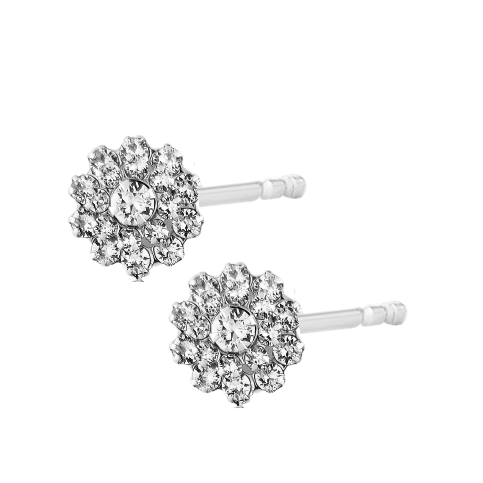 Mini flower CZ earrings