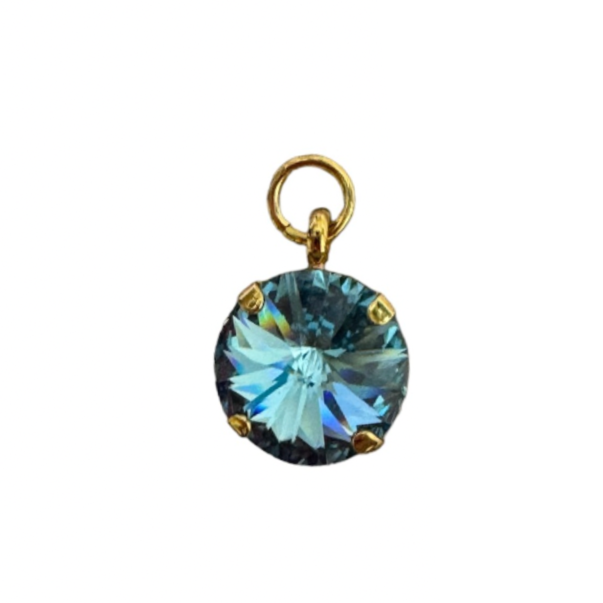 12MM Aqua crystal charm