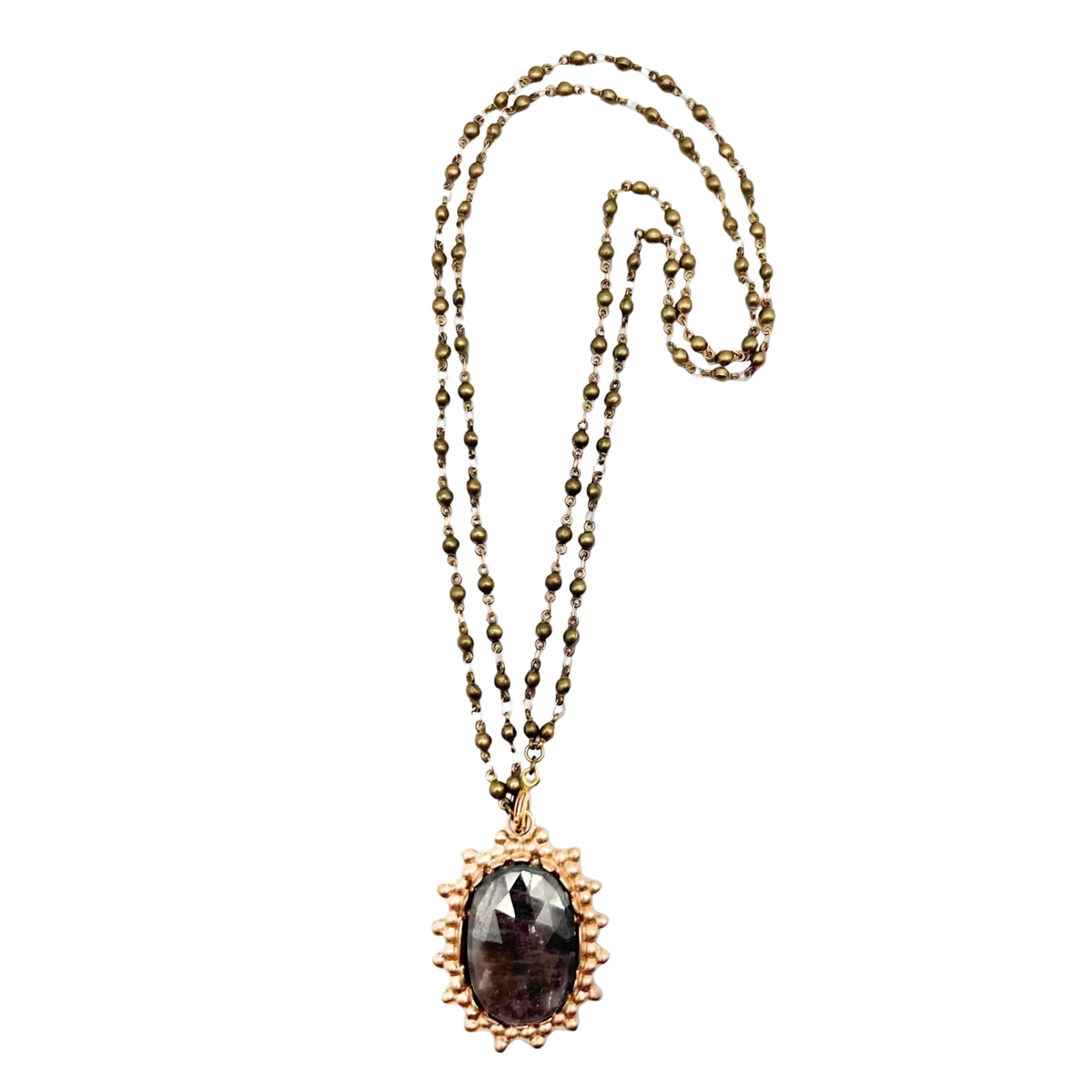 Large Oval Gemstone Necklace
