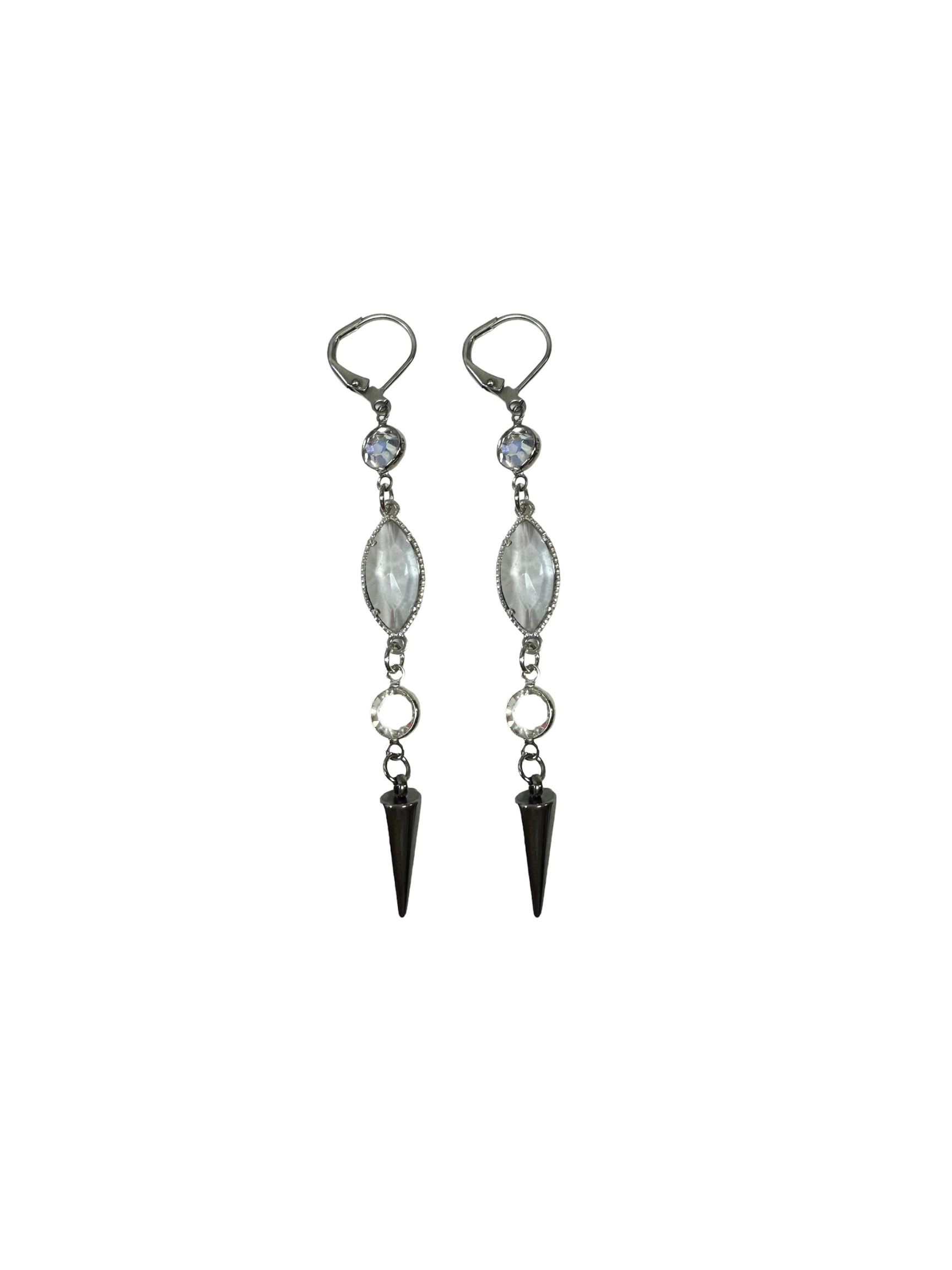 Droplet crystal earrings