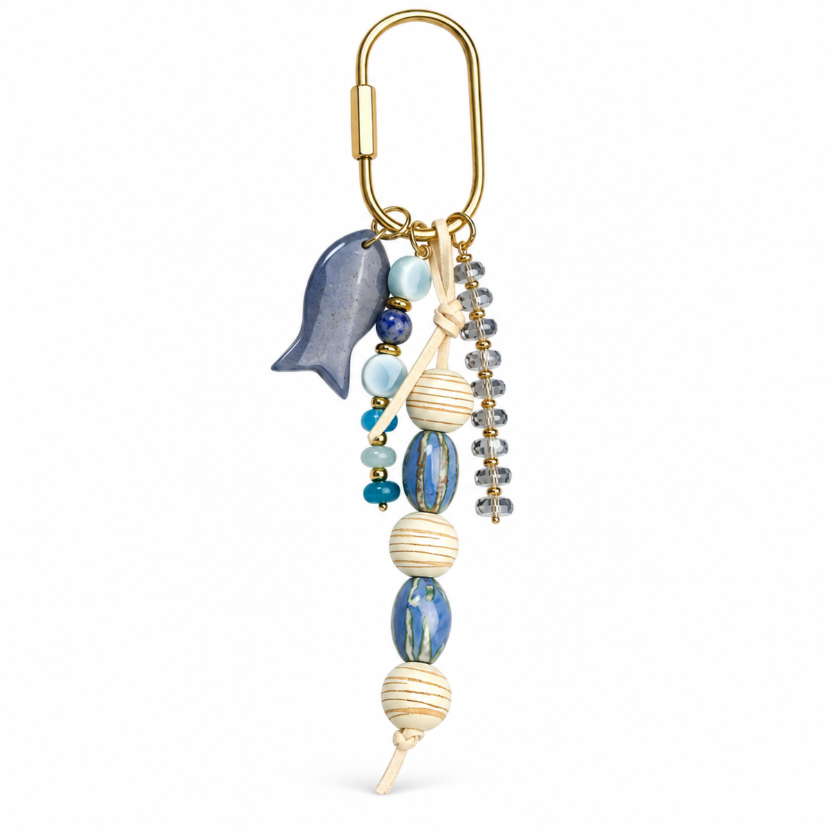 Salem Fish Bag Charm - Light Blue