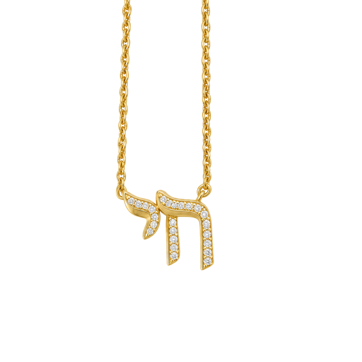 Chai Cz outline necklace