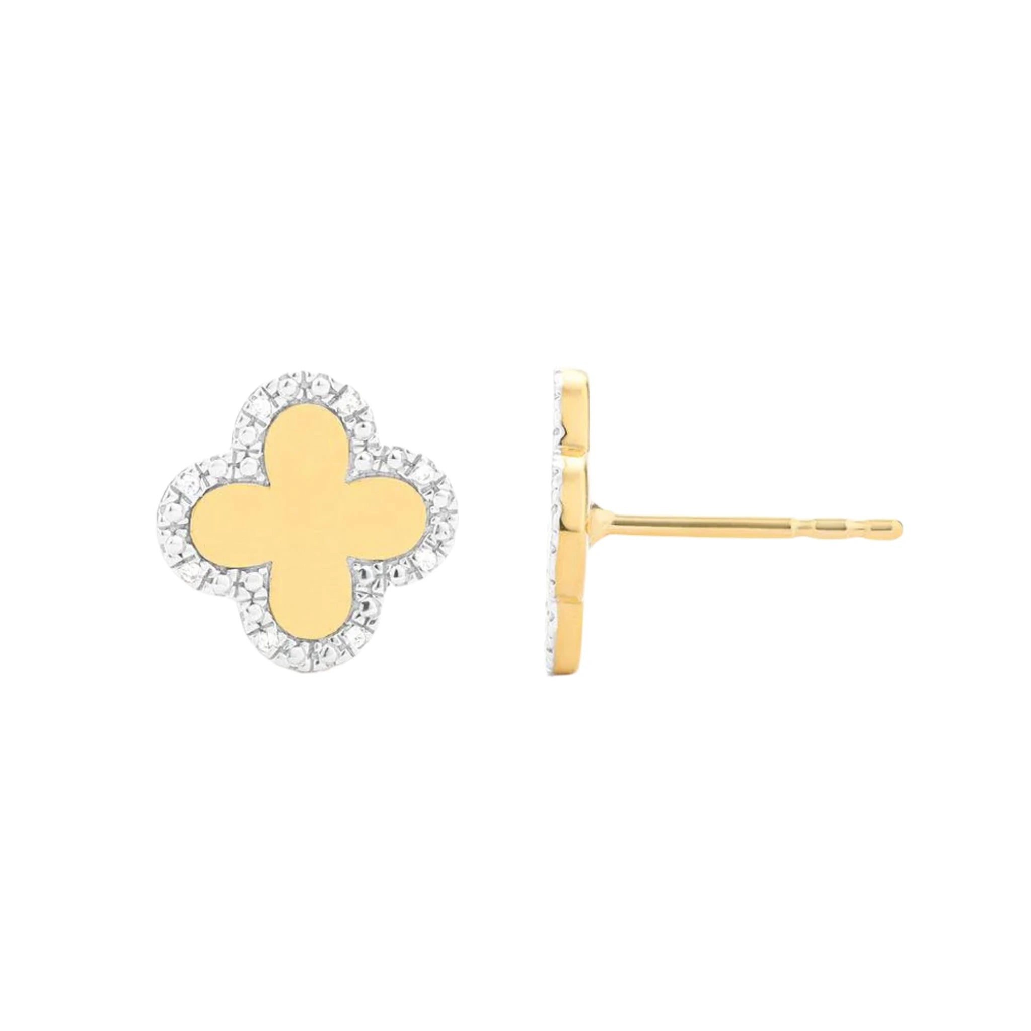 Bloom clover stud earrings