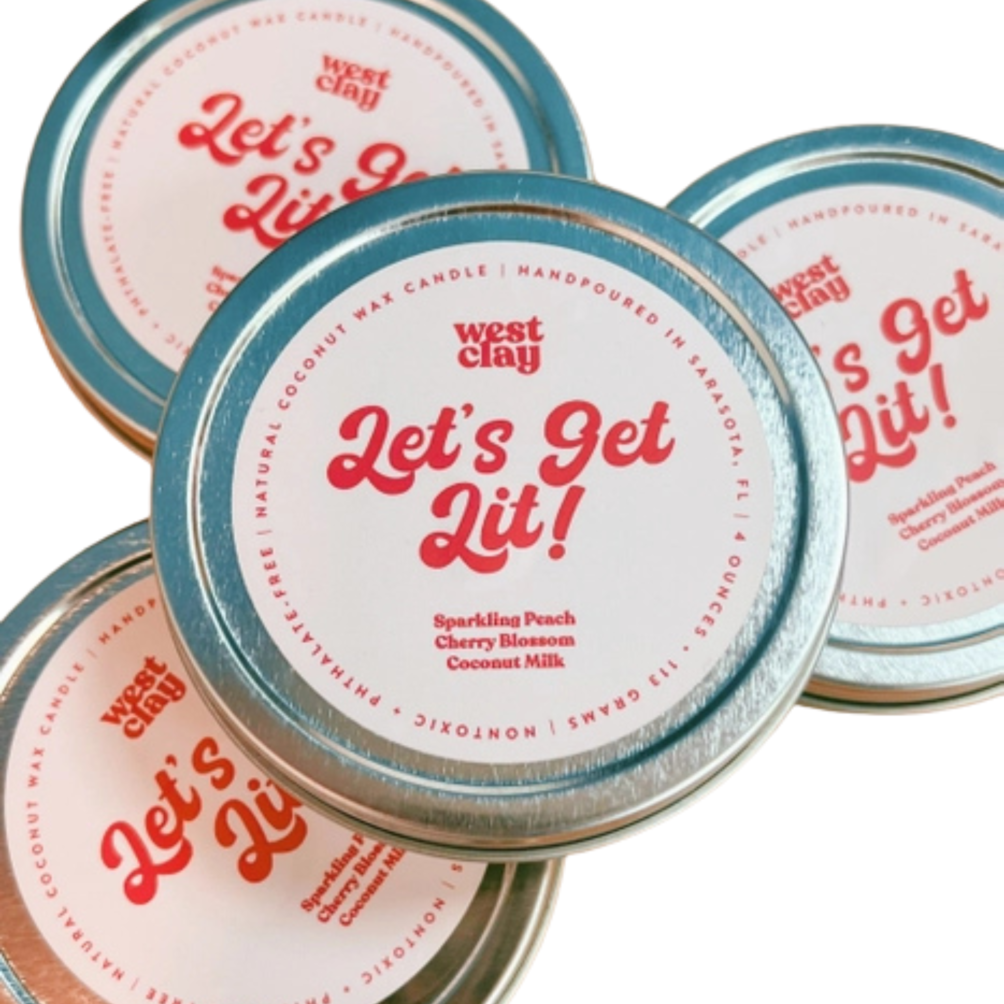 Let's Get Lit Candle Gift | 4 Ounce Tin Candles Wood Wick