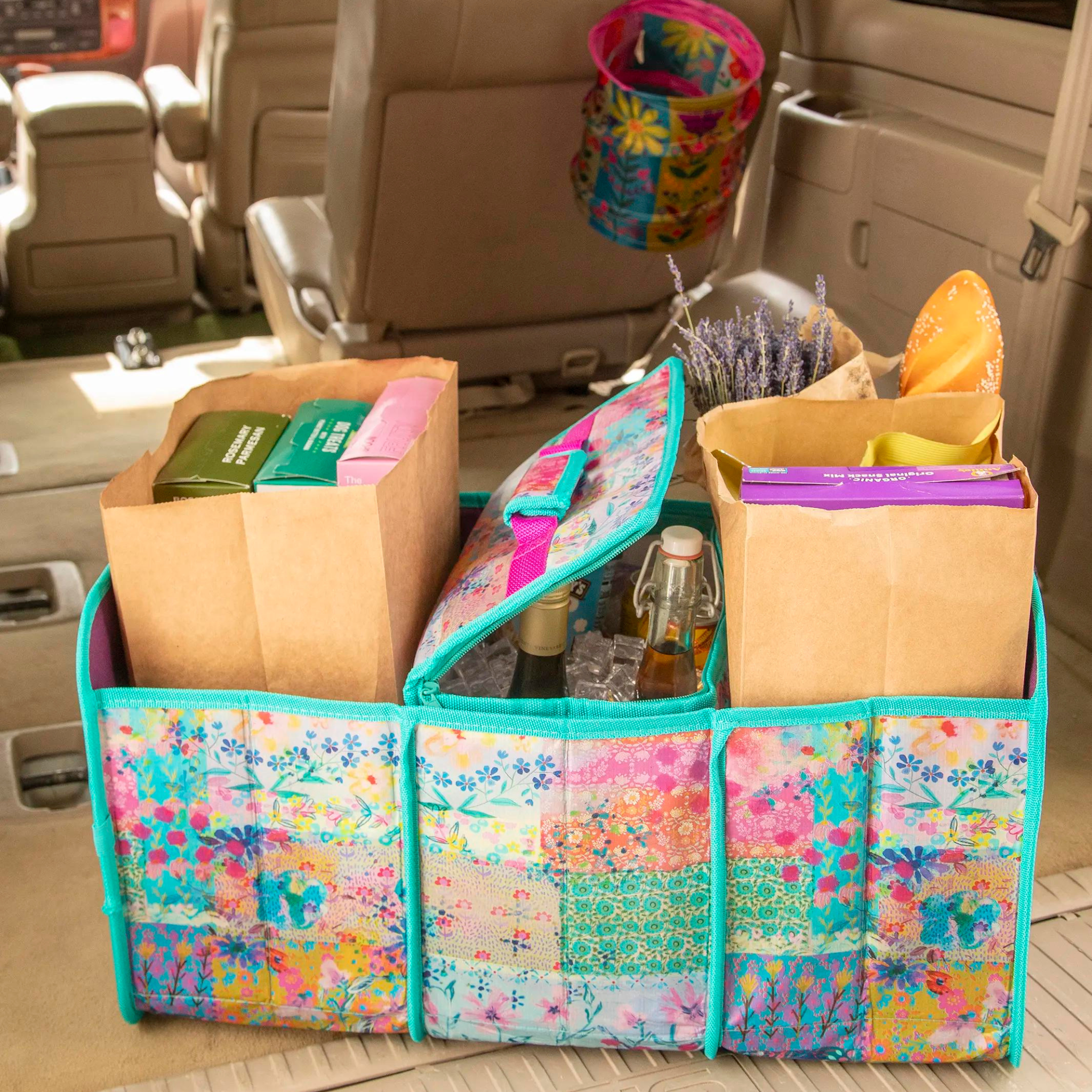 Car Trunk Organizer - Watercolor Patchwork