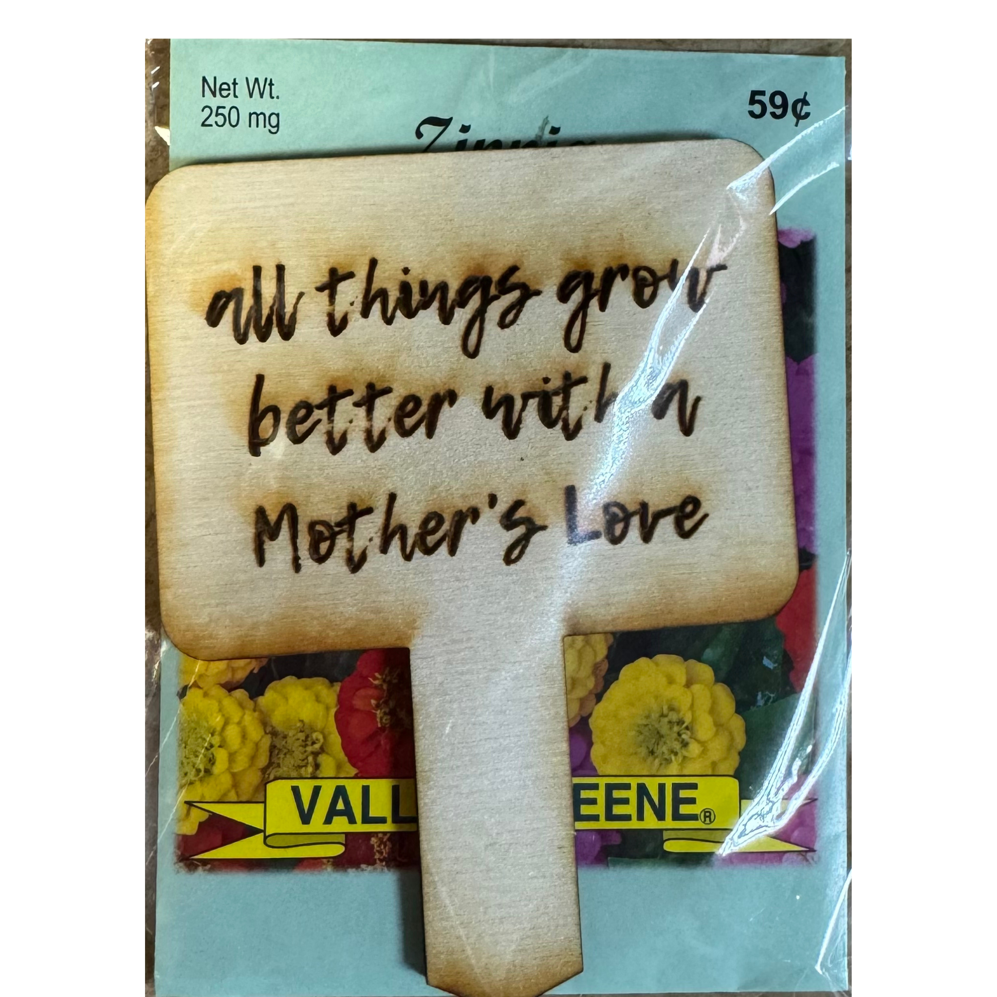 mothers day plant wood stakes with seeds