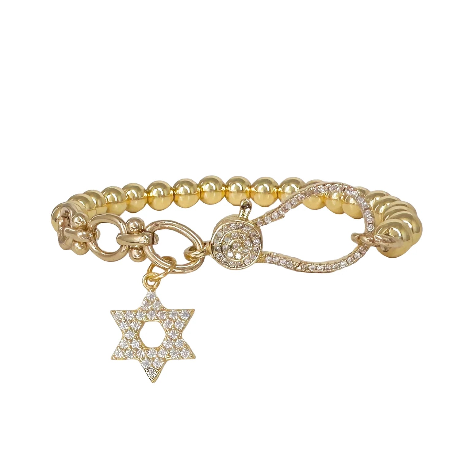 Larissa Crystal Star of David Stretch Bracelet