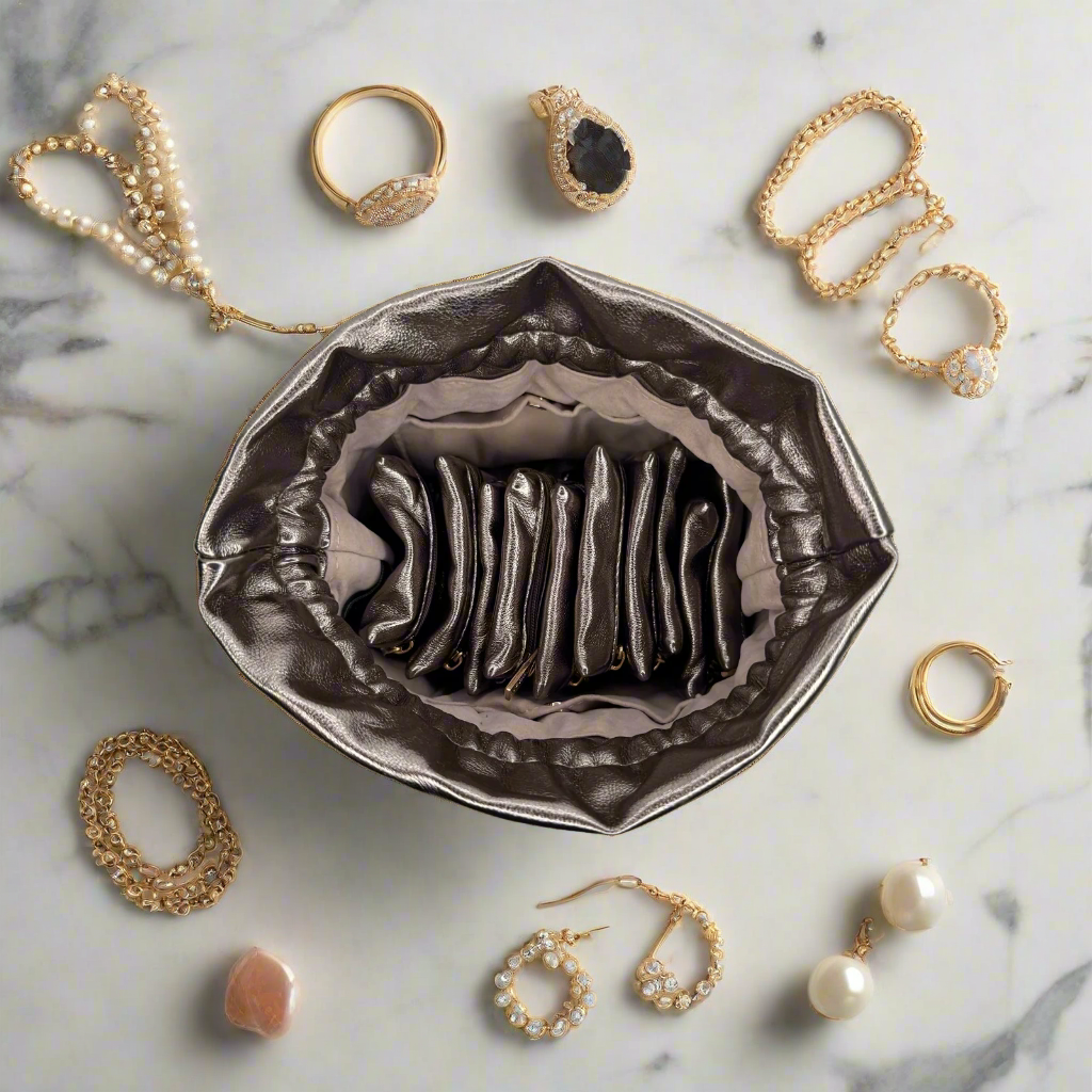 PurseN Oprah's Favorite Things 2021 Ultra Jewelry Case in bronze, compact jewelry storage with multiple compartments.
