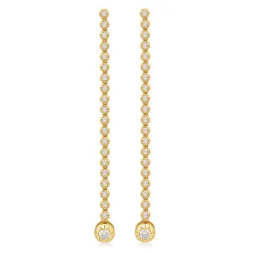 The Rose Bud Tennis Drop Studs Gold