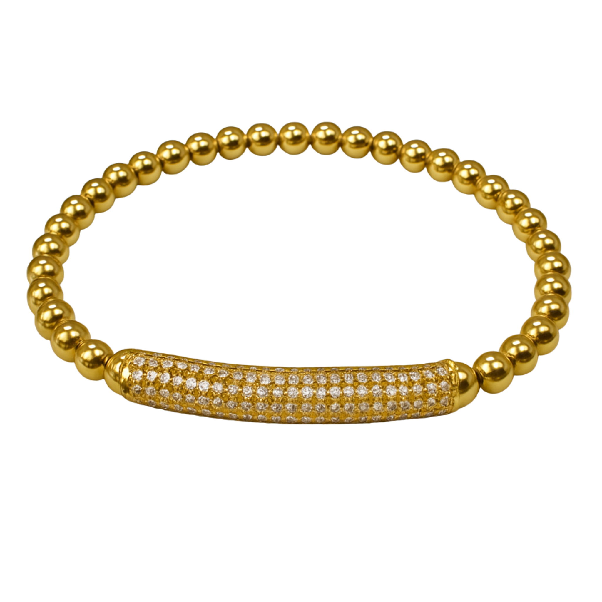 Pave bar single bracelet
