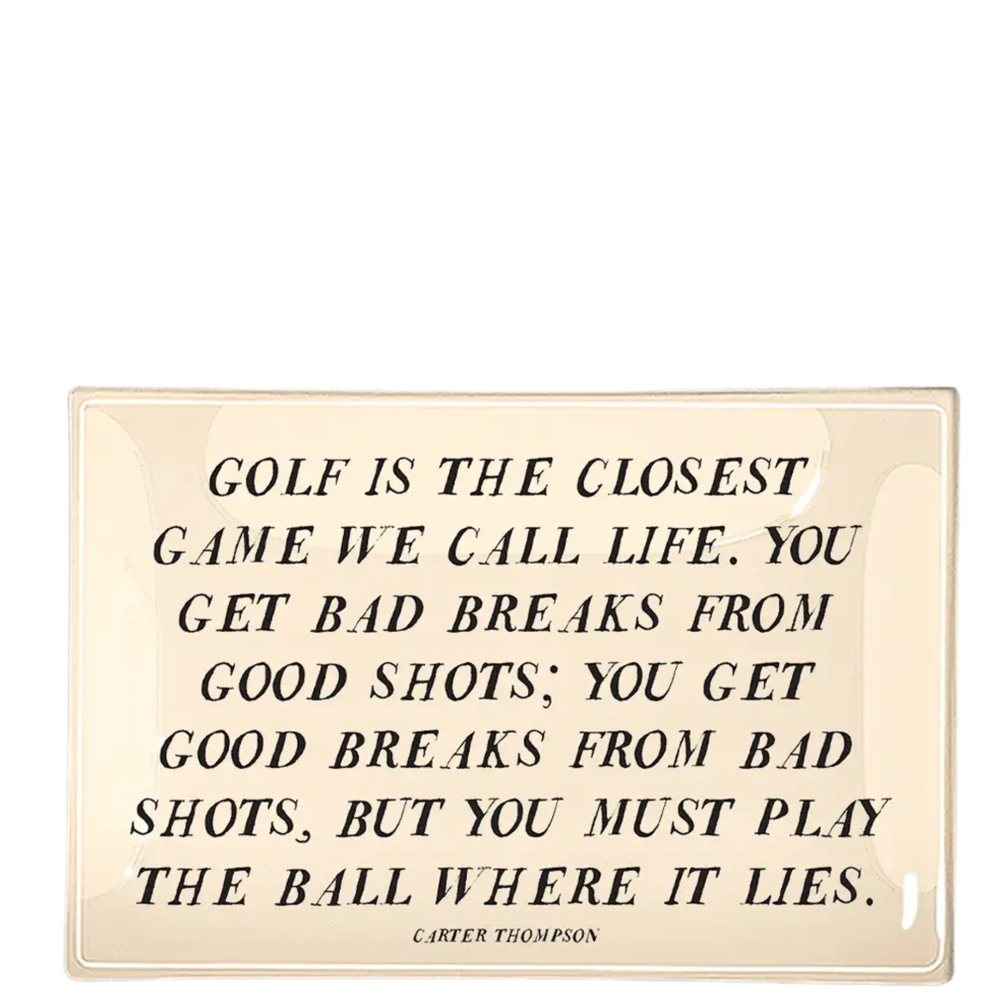 Golf Is the Closest Game Decoupage Glass Tray