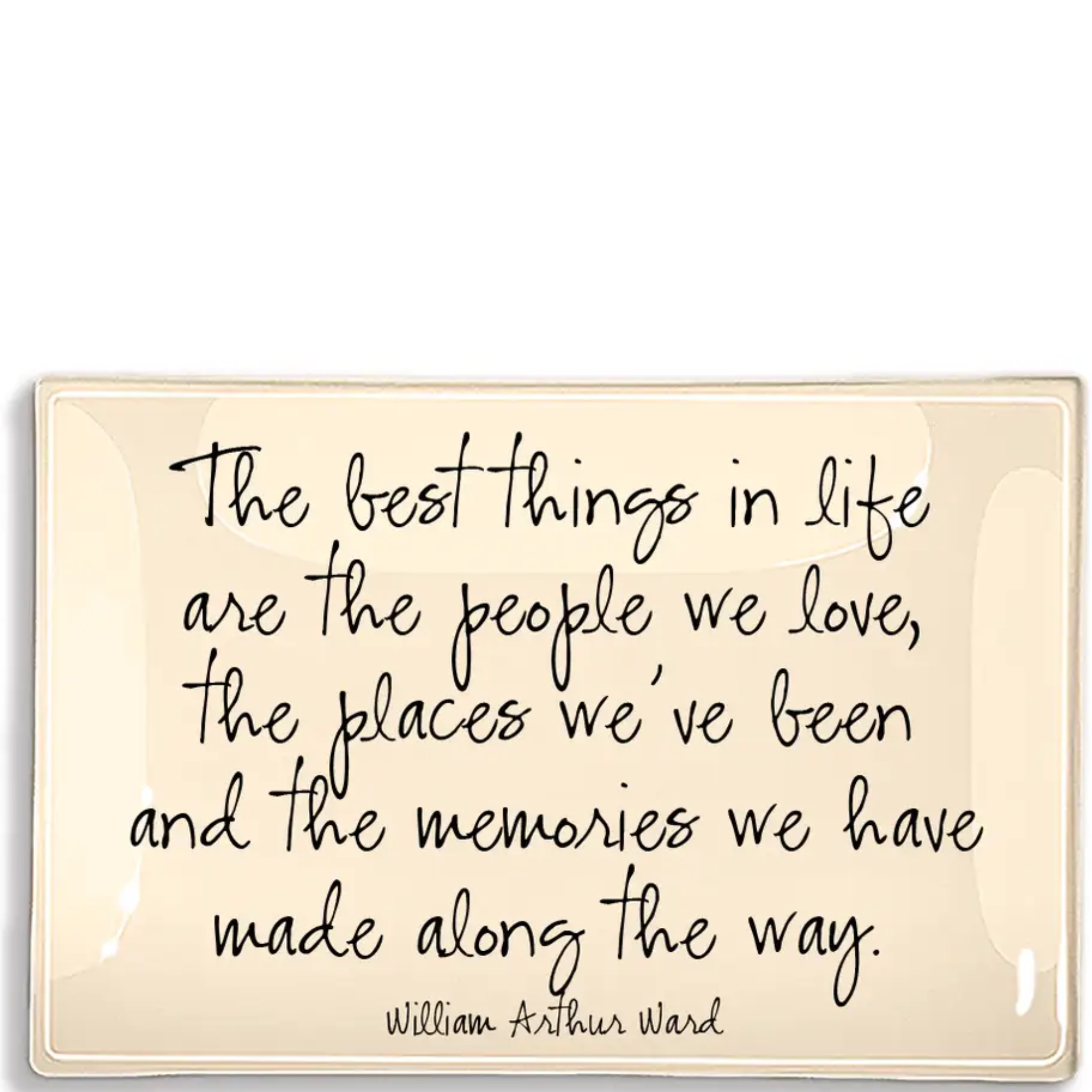 The Best Things in Life Are Decoupage Glass Tray