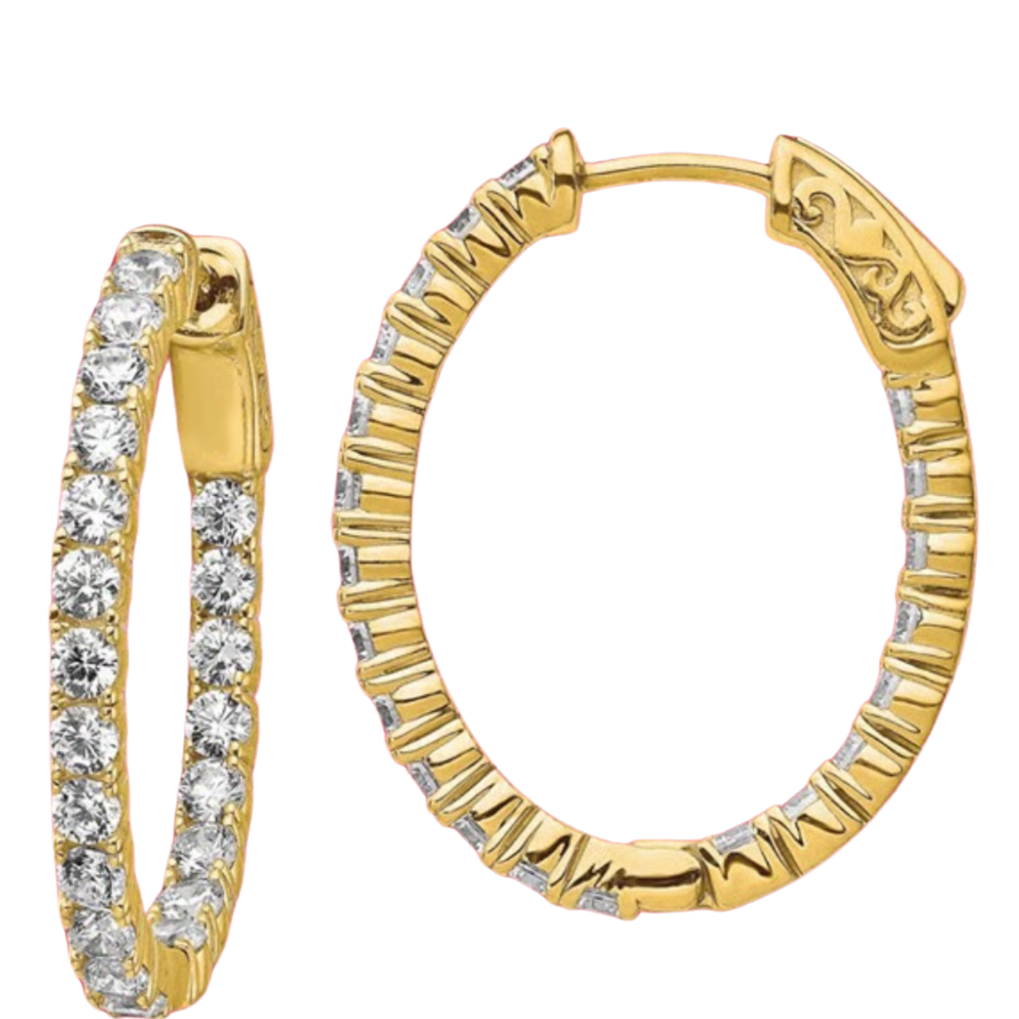 Medium cz hoops