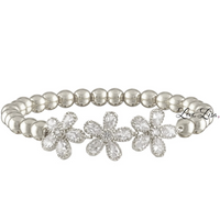 silver 3 flower (6mm)
