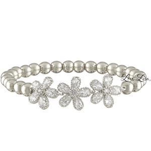 silver 3 flower (6mm)