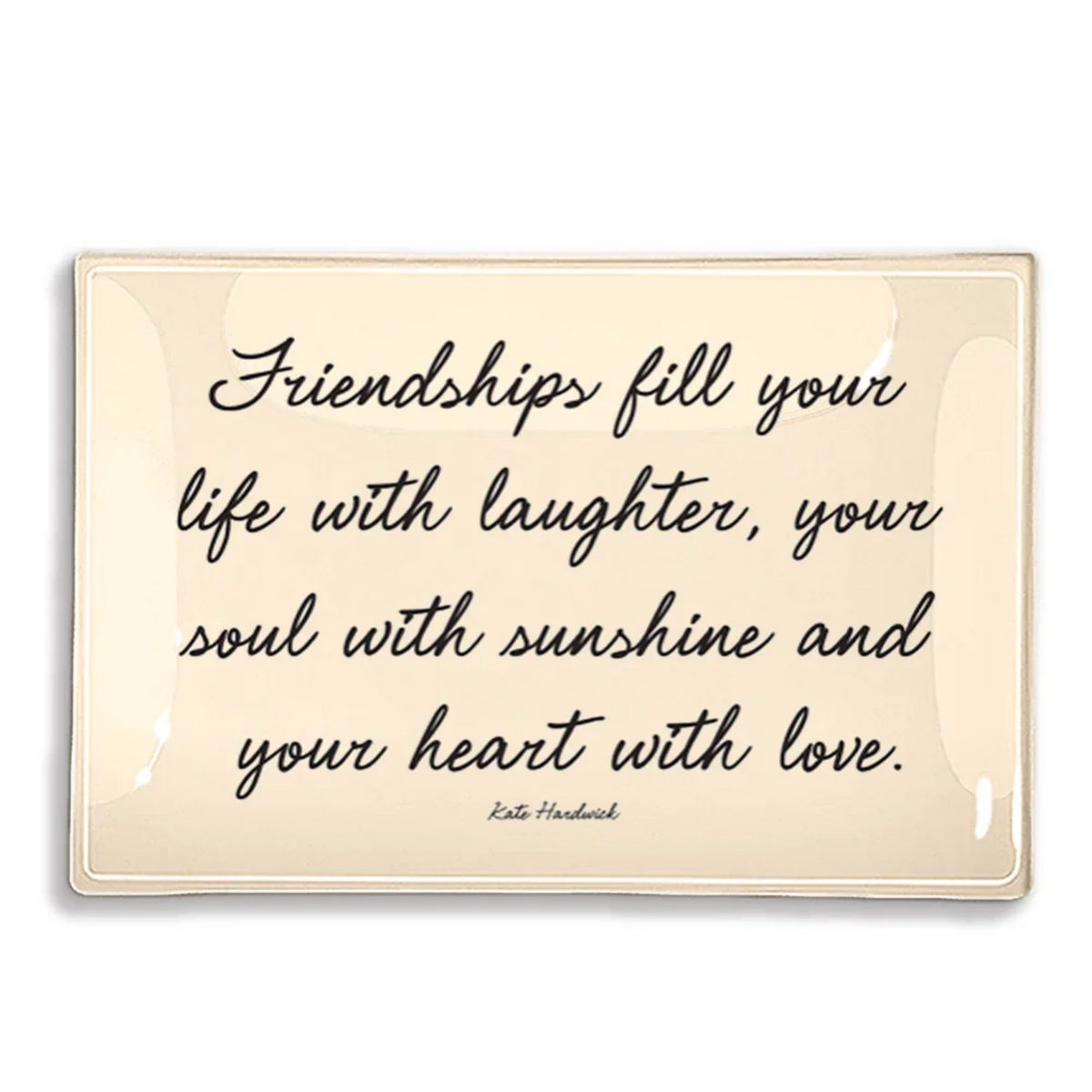 Friendships Fill Your Life Decoupage Glass Tray