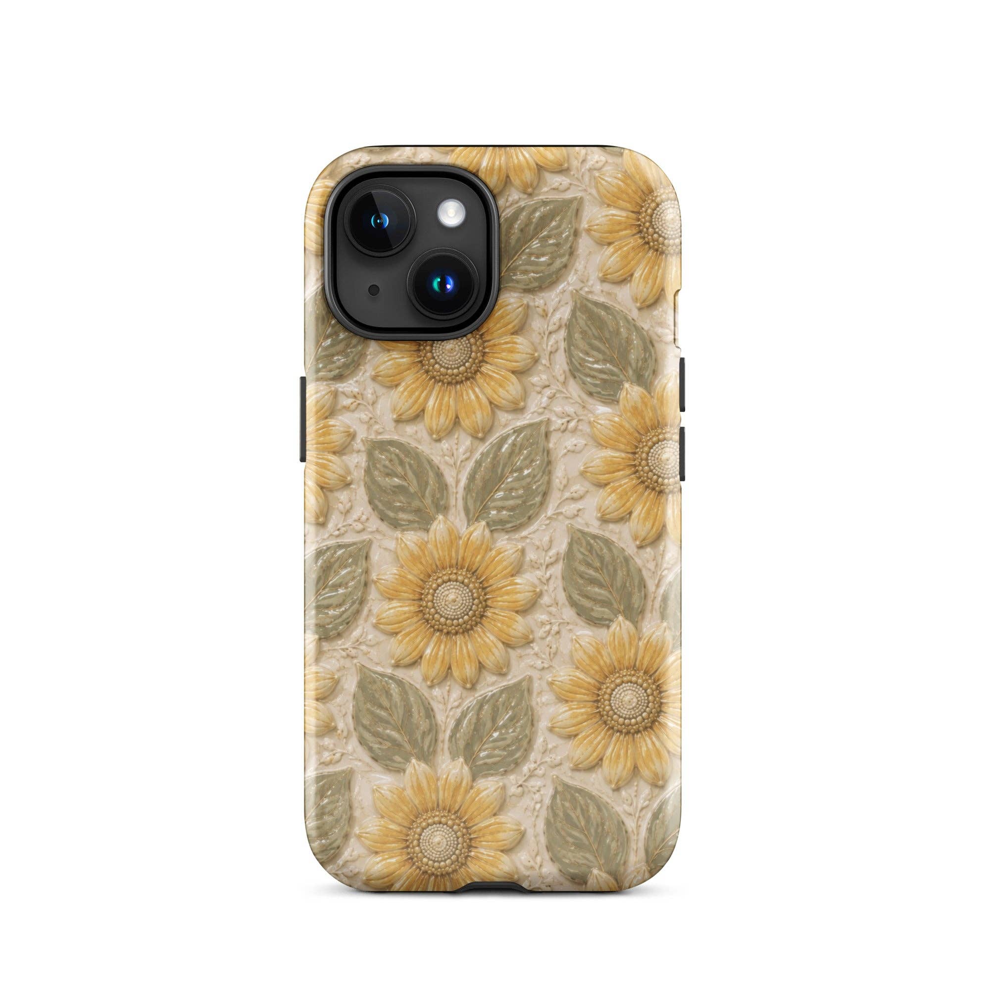Green Tan Honey Flowers iPhone Case - Lets Bag it x Kiaras Creative