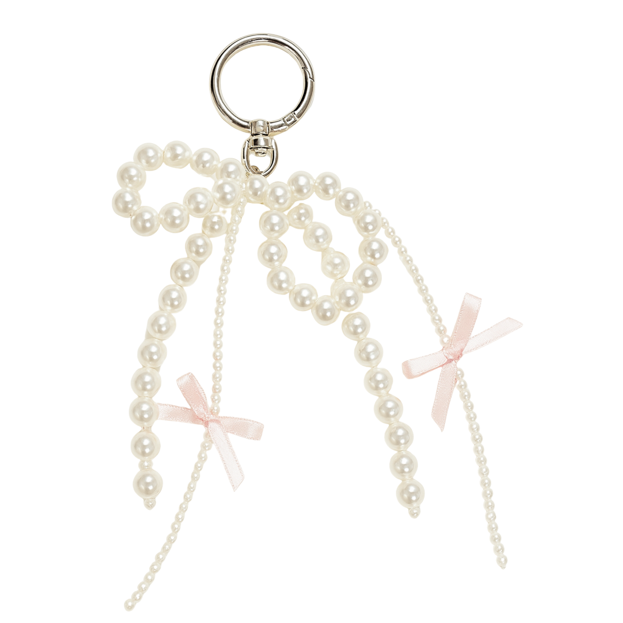 Dainty Pearl Bow Bag Charm