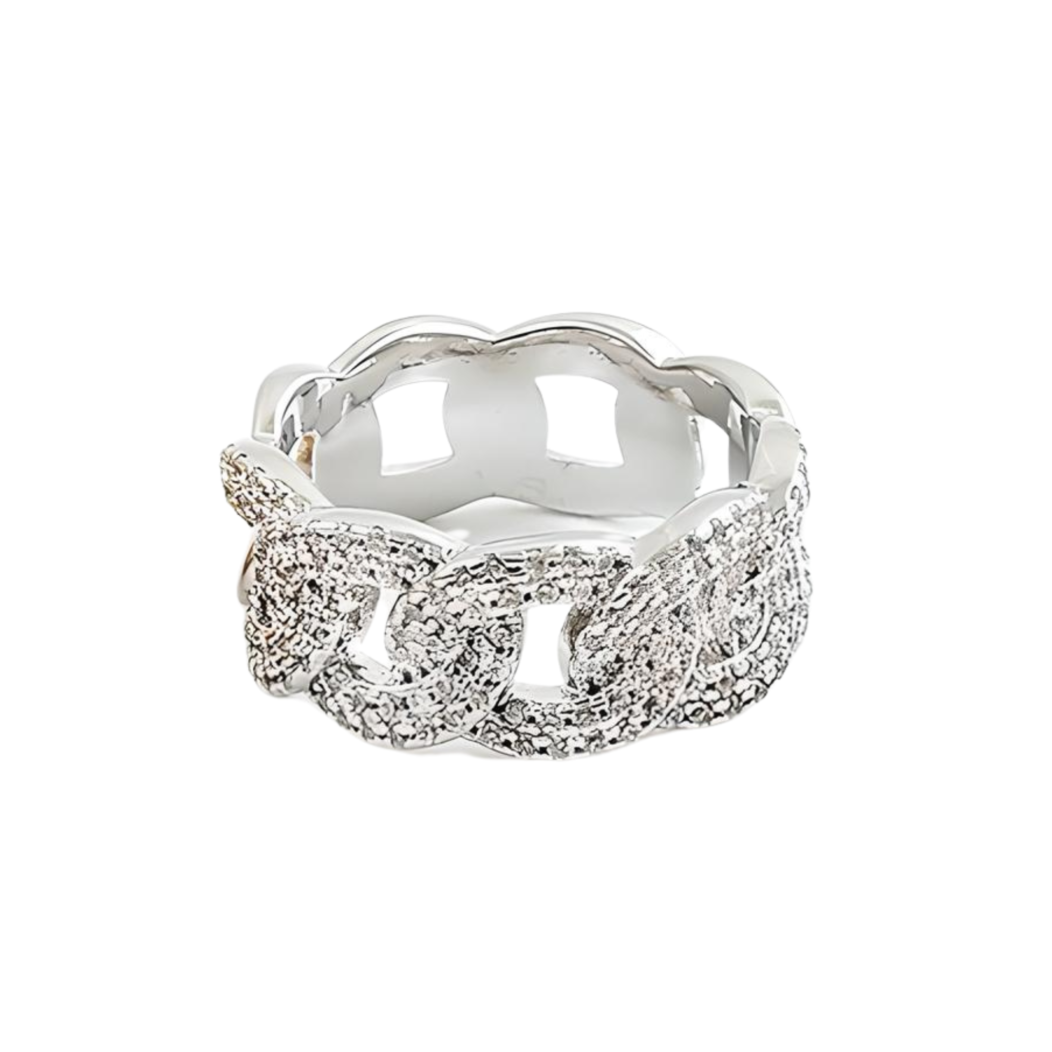 CZ Chunky Chain Link Ring