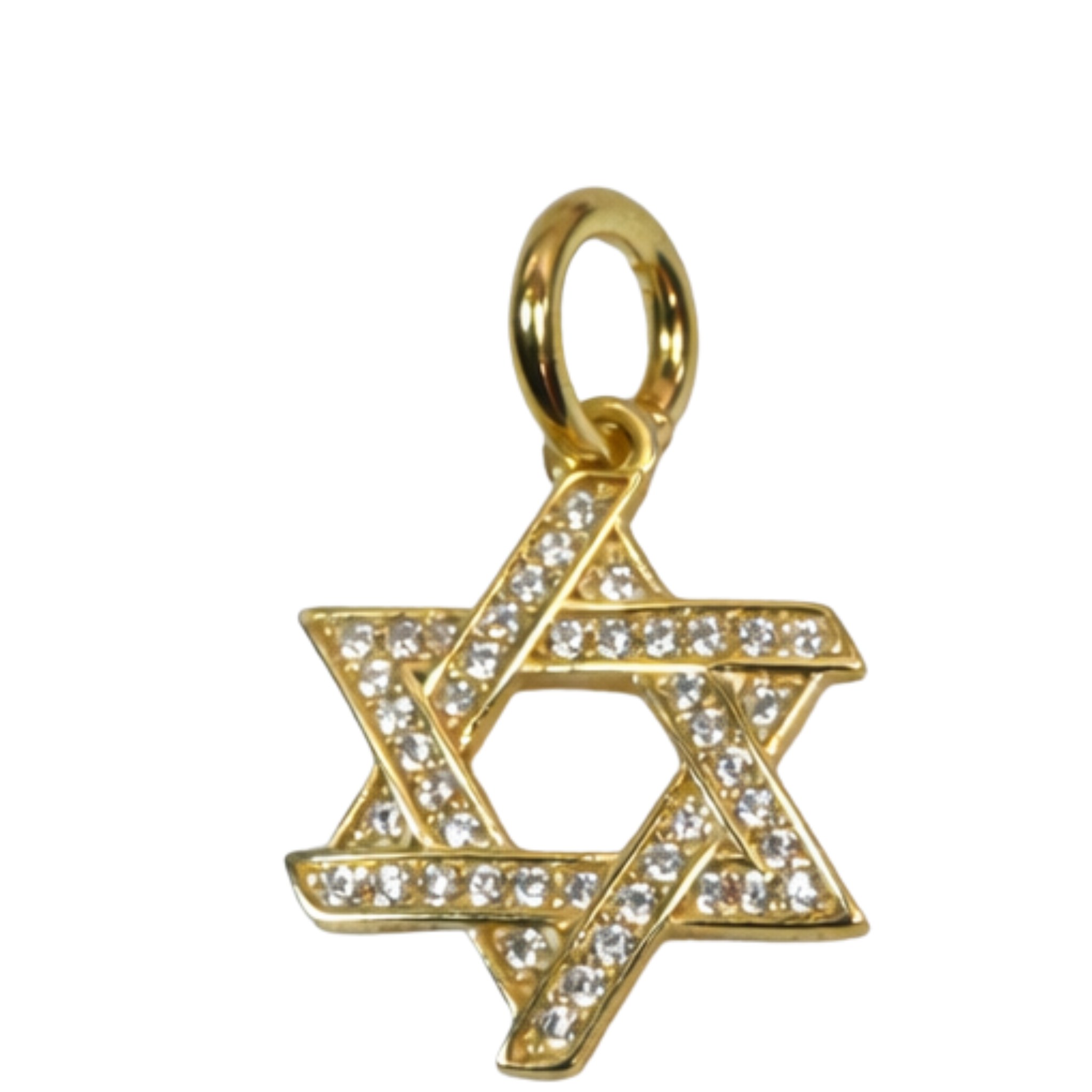 Medium Size Cz Star of David Charm