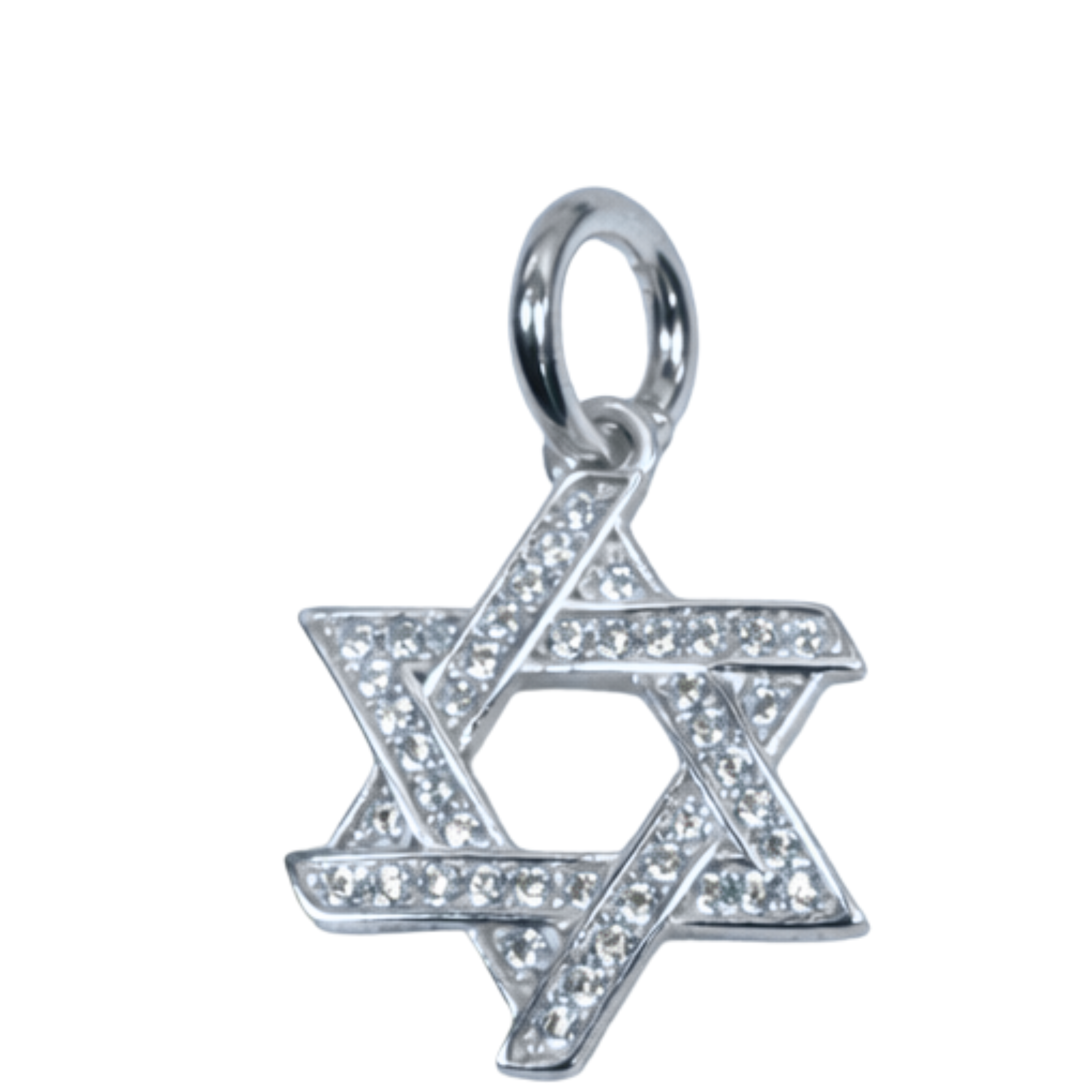 Medium Size Cz Star of David Charm