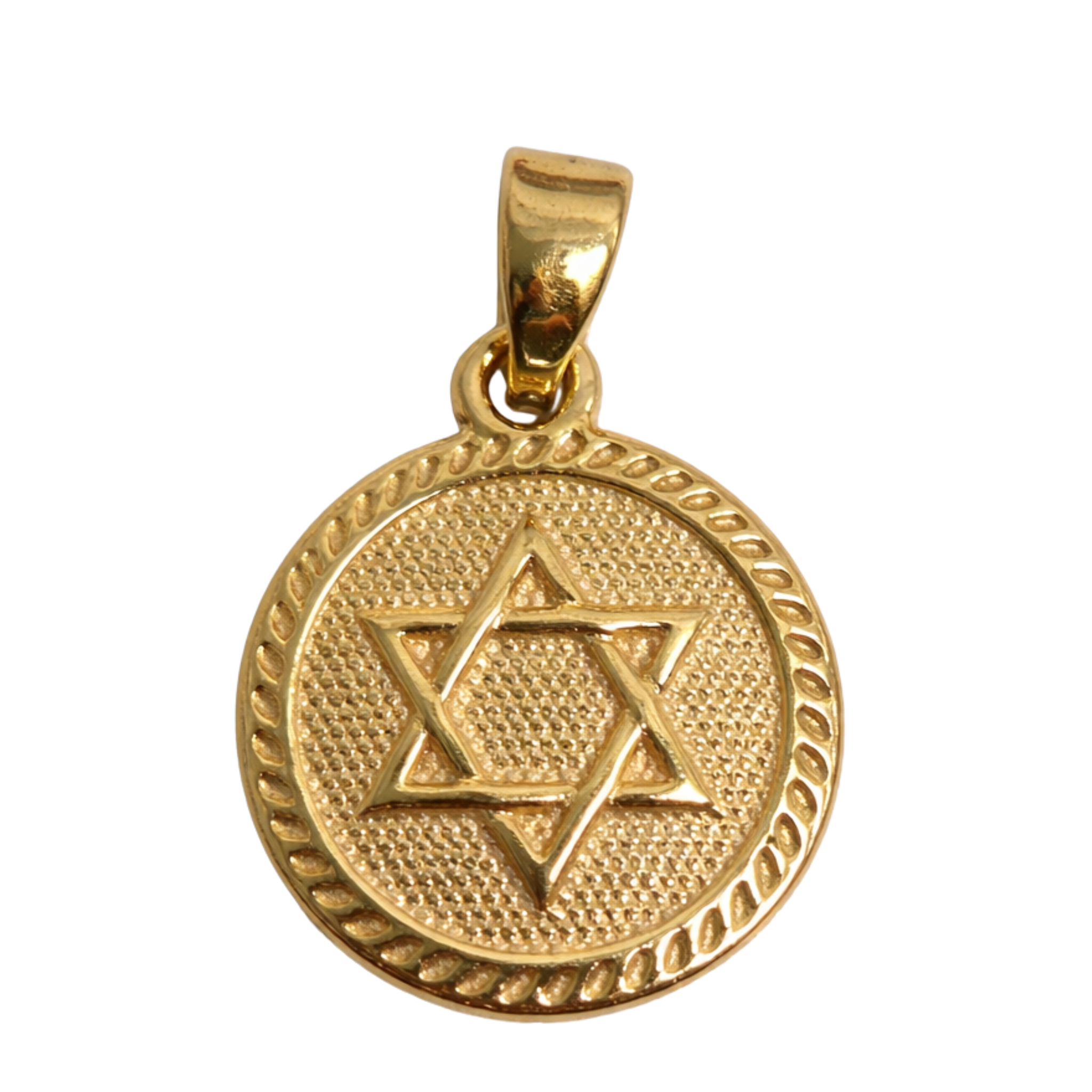 Circled around star of david charm