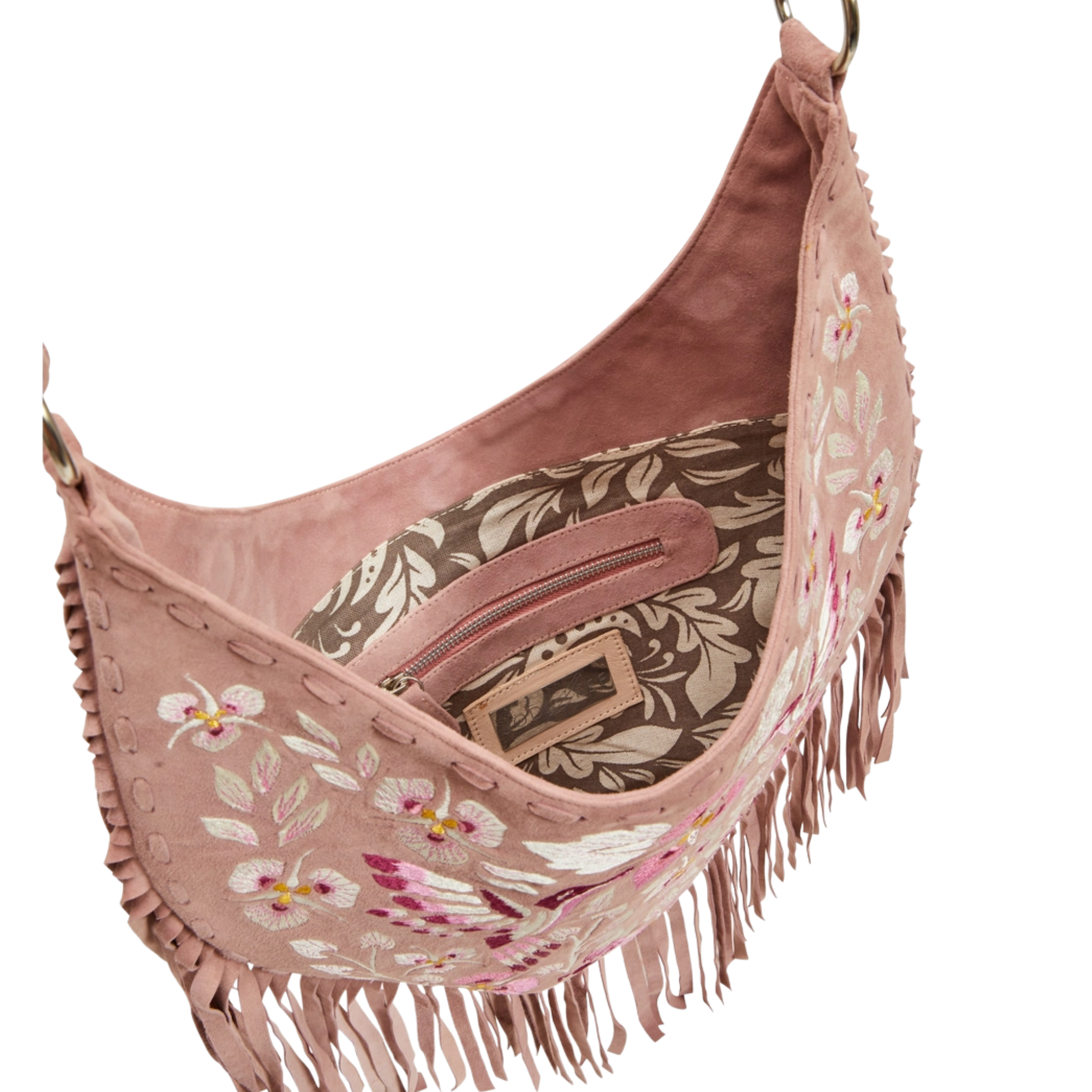 Georgina Embroidery Bag Dusty Pink