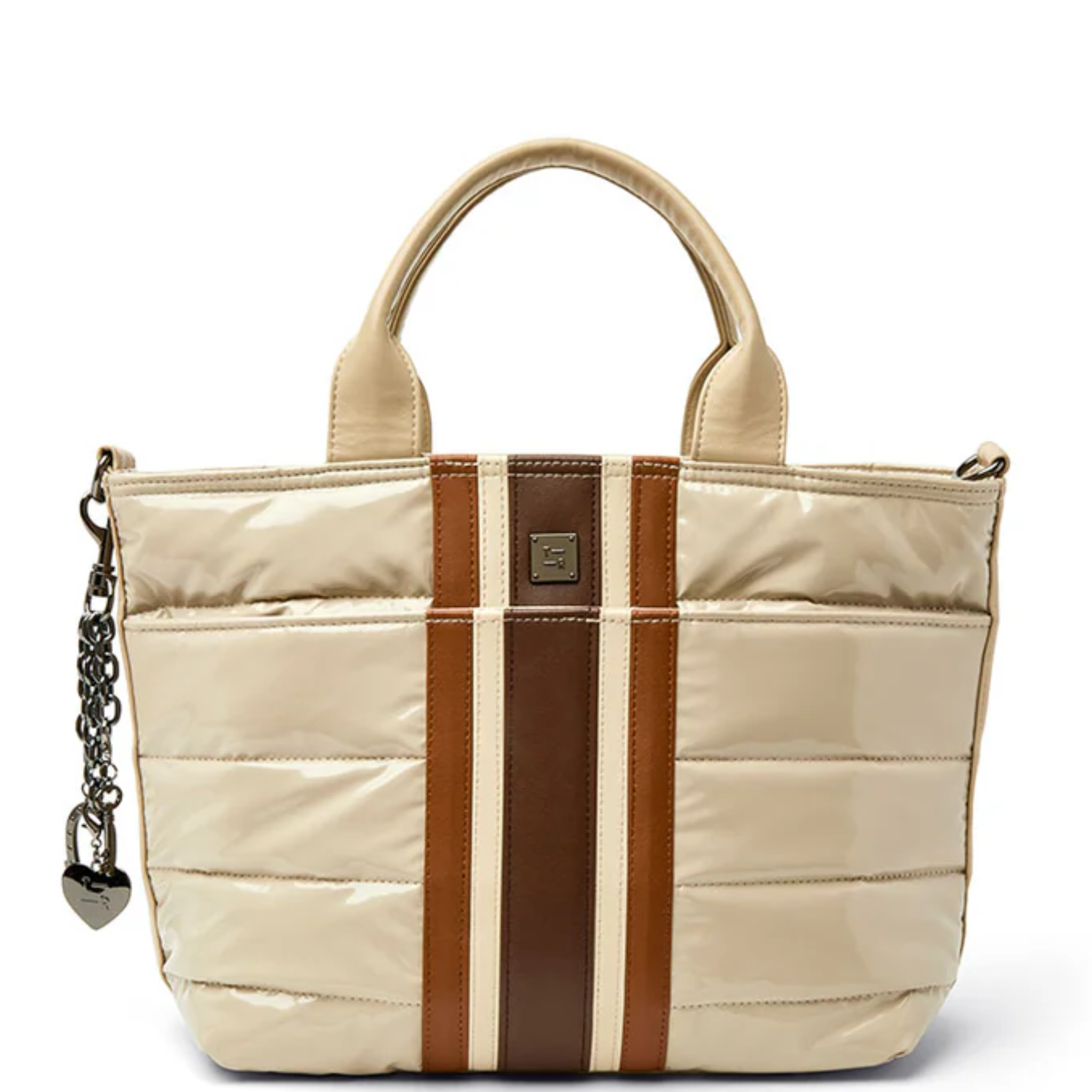 Think Royln Getaway travel bag charm featuring a coquette heart and bow design in vibrant colors.