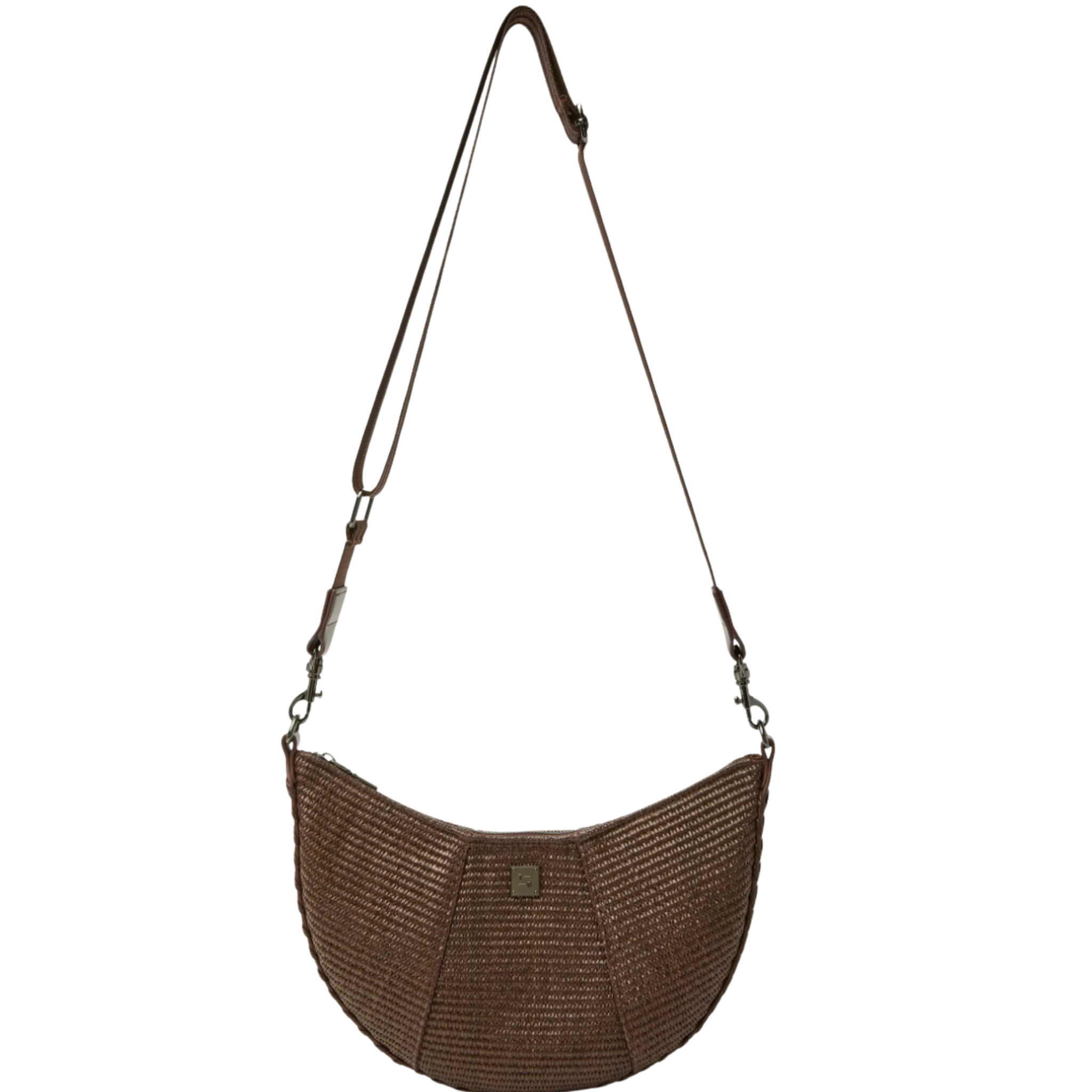 Think Royln Flirt Raffia Shoulder Bag featuring intricate weave and stylish design, perfect for casual outings.