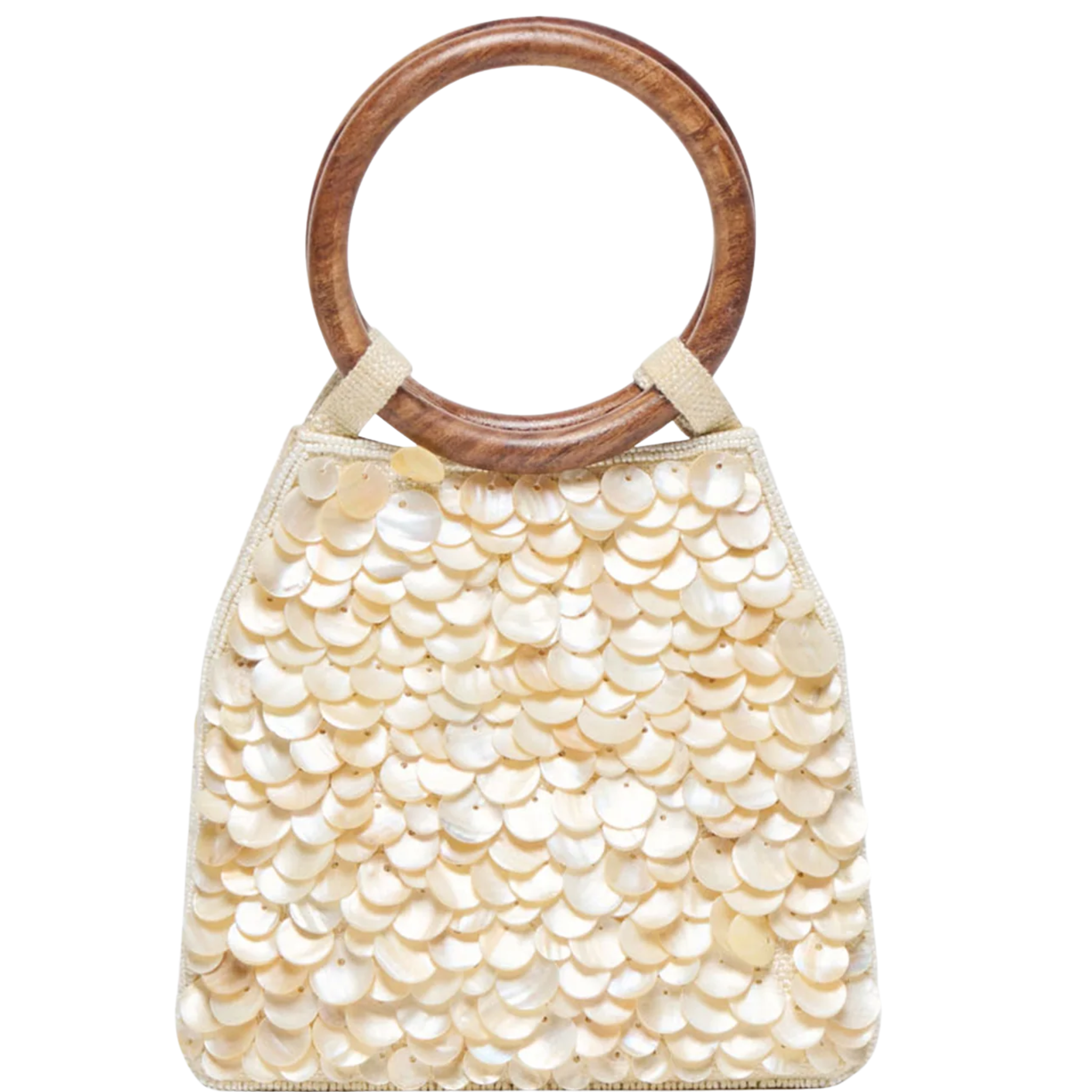 Allegra Handbag Natural Sequin