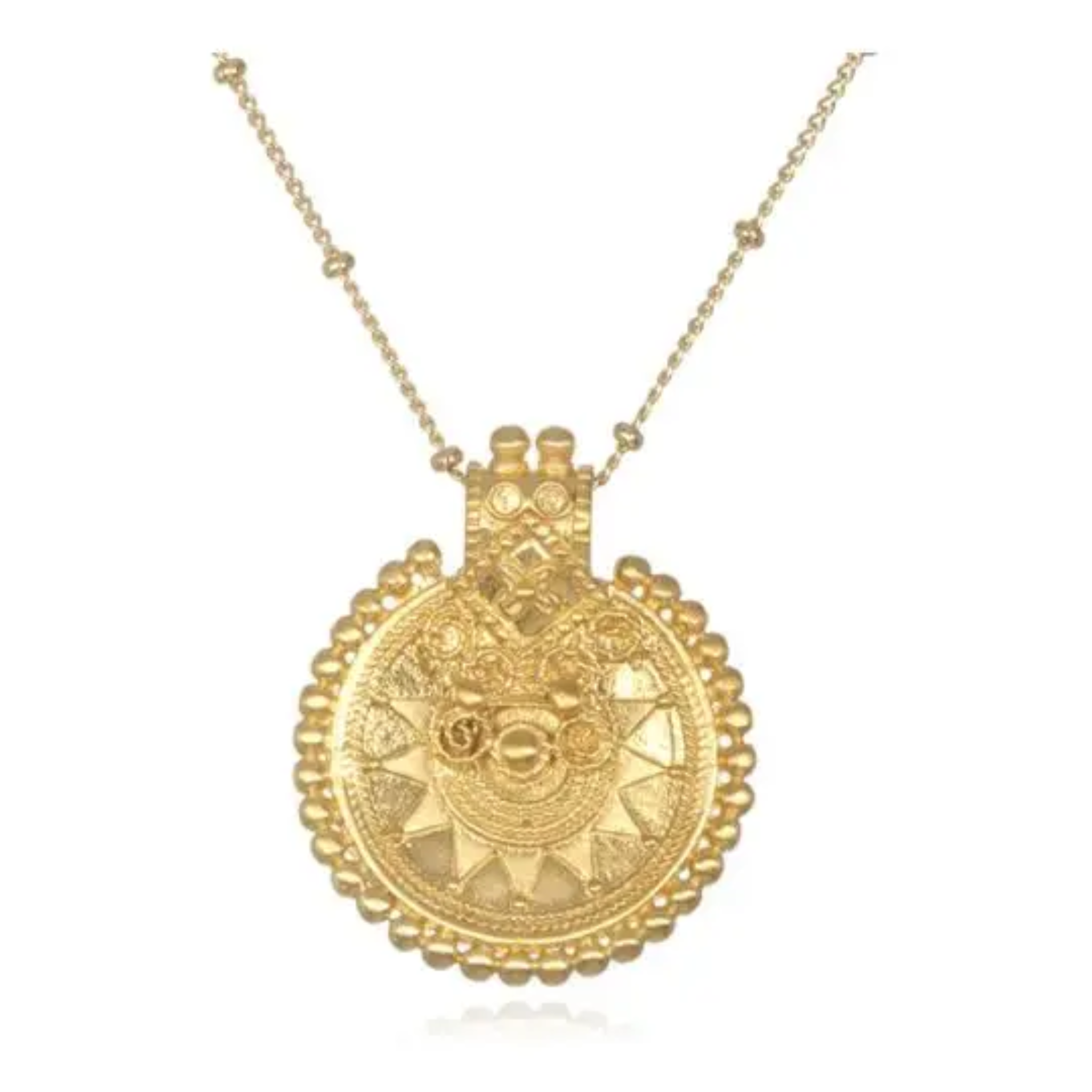 18" Mandala Gold Necklace