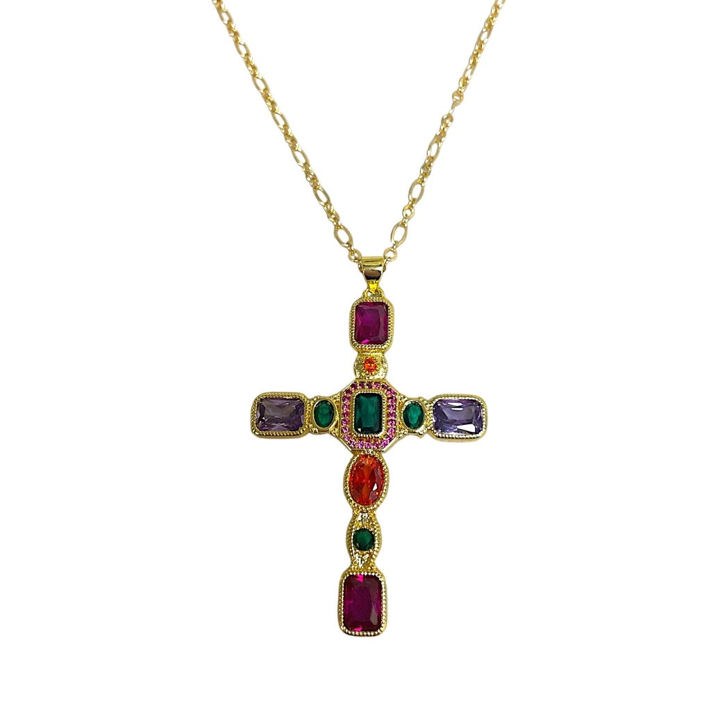 Medici Long Cross Necklace