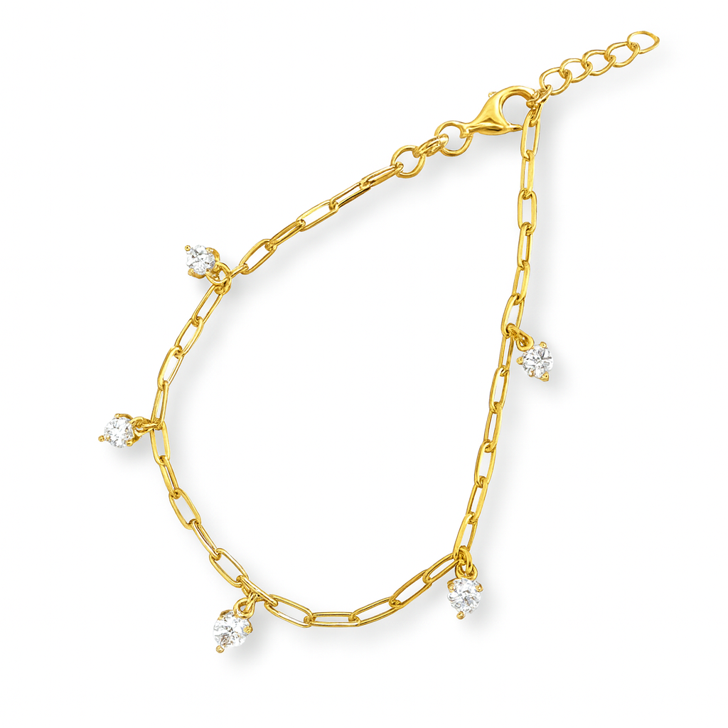 CZ Diamond Style Link Bracelet