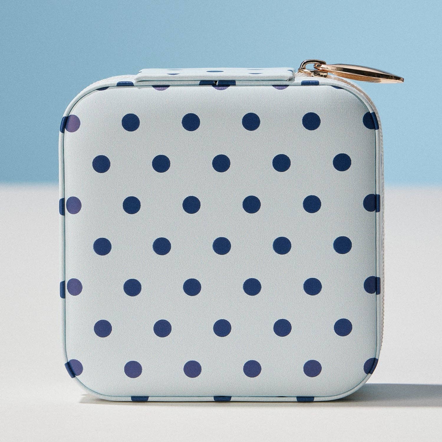 Polka Dot Travel Jewelry Case Organizer