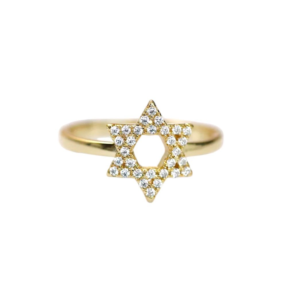 Jewish Star CZ Ring