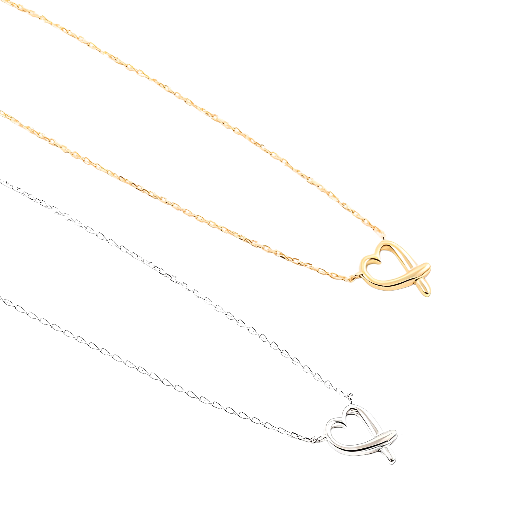 Delicate Ribbon Heart Necklace