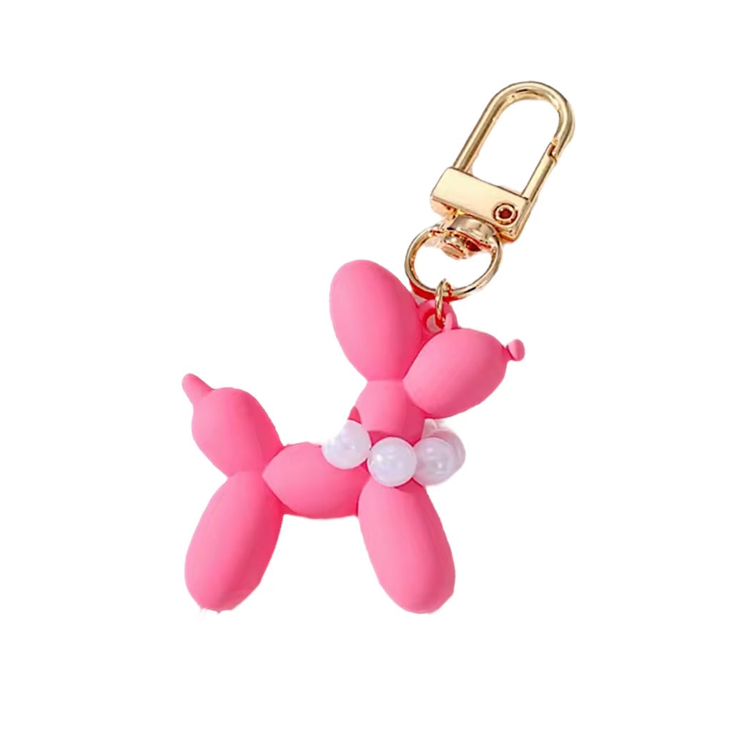 Pearl Balloon Dog Keychain