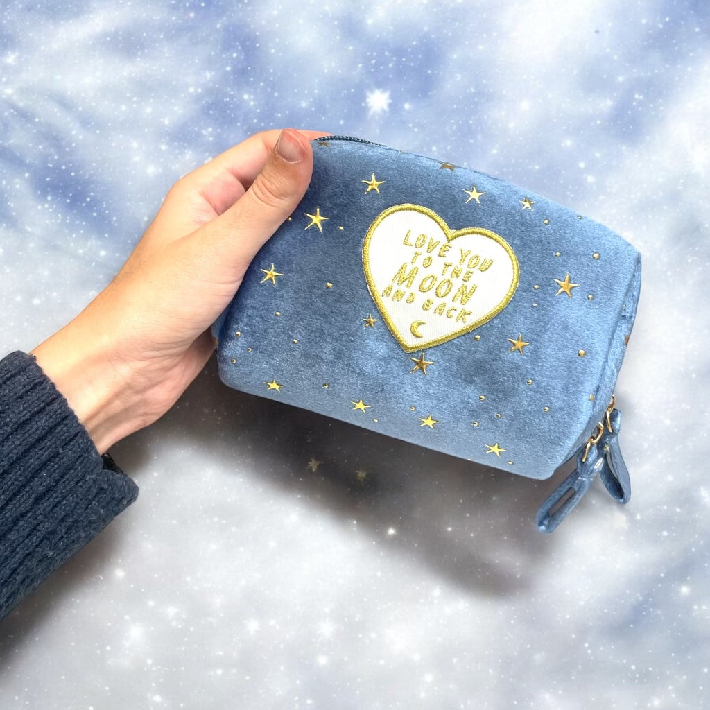 Moon & Back Mini Velvet Cosmetic Pouch