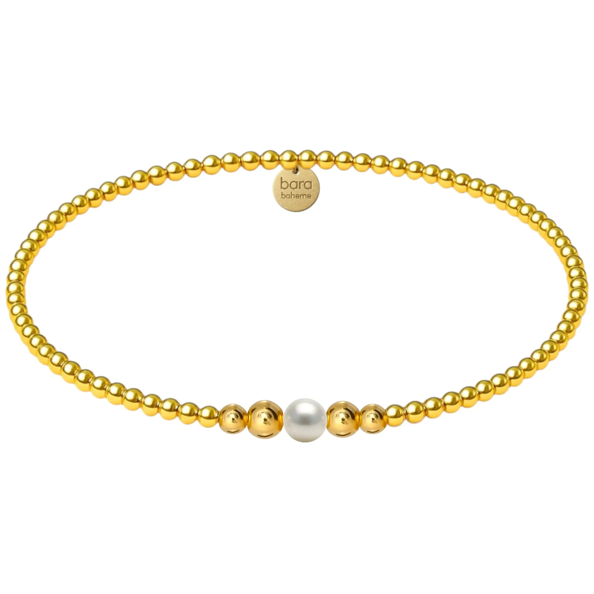 Jenna | Gold Filled Beaded Bracelet with Pearl