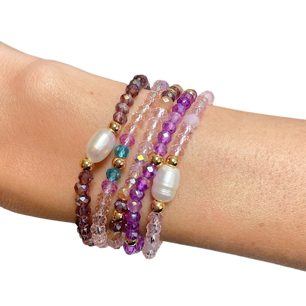 Lilac Fields Crystal Bracelet