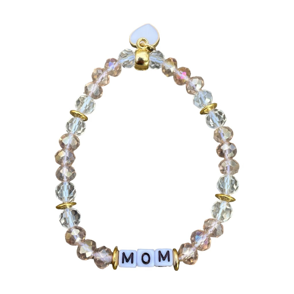 Mom Crystal Beaded Bracelet