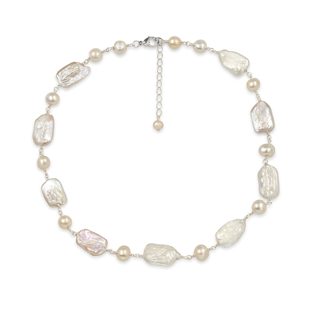 Pearl & Silver Harmony Necklace