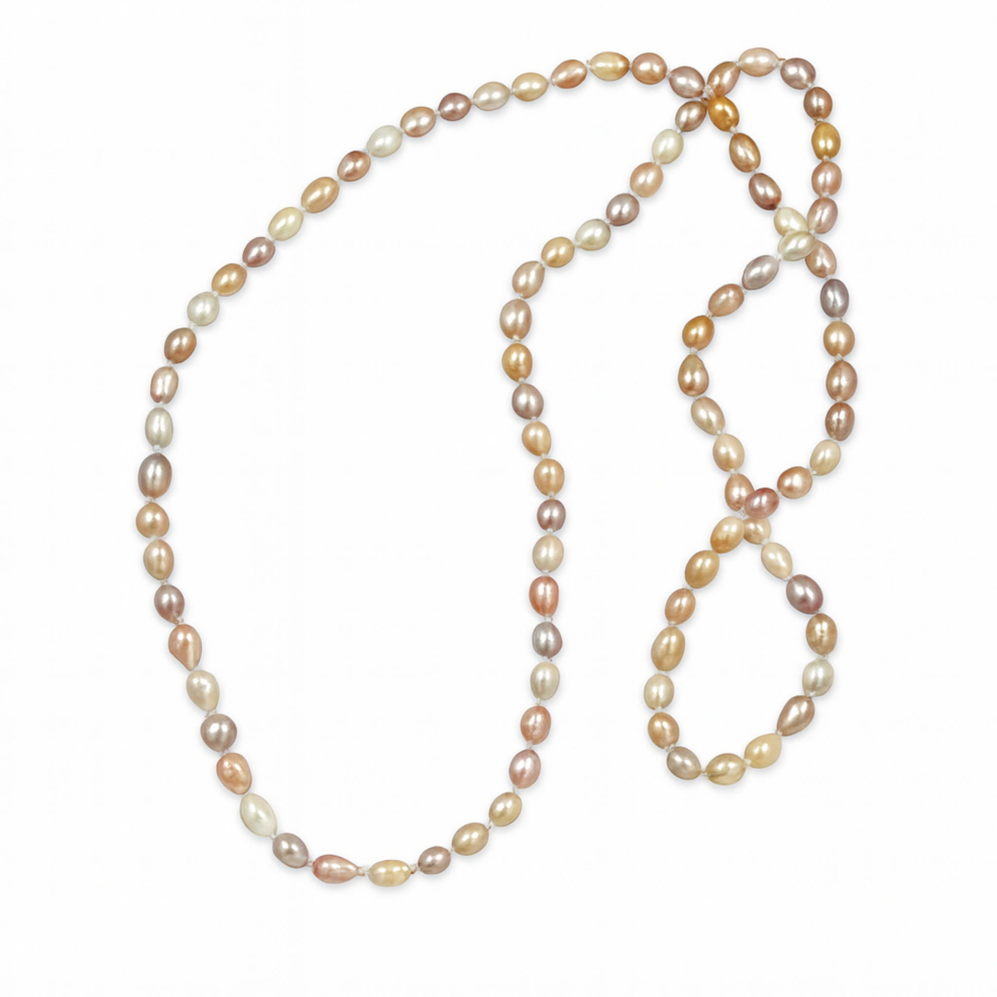 Iridescent Multicolor Pearl Necklace