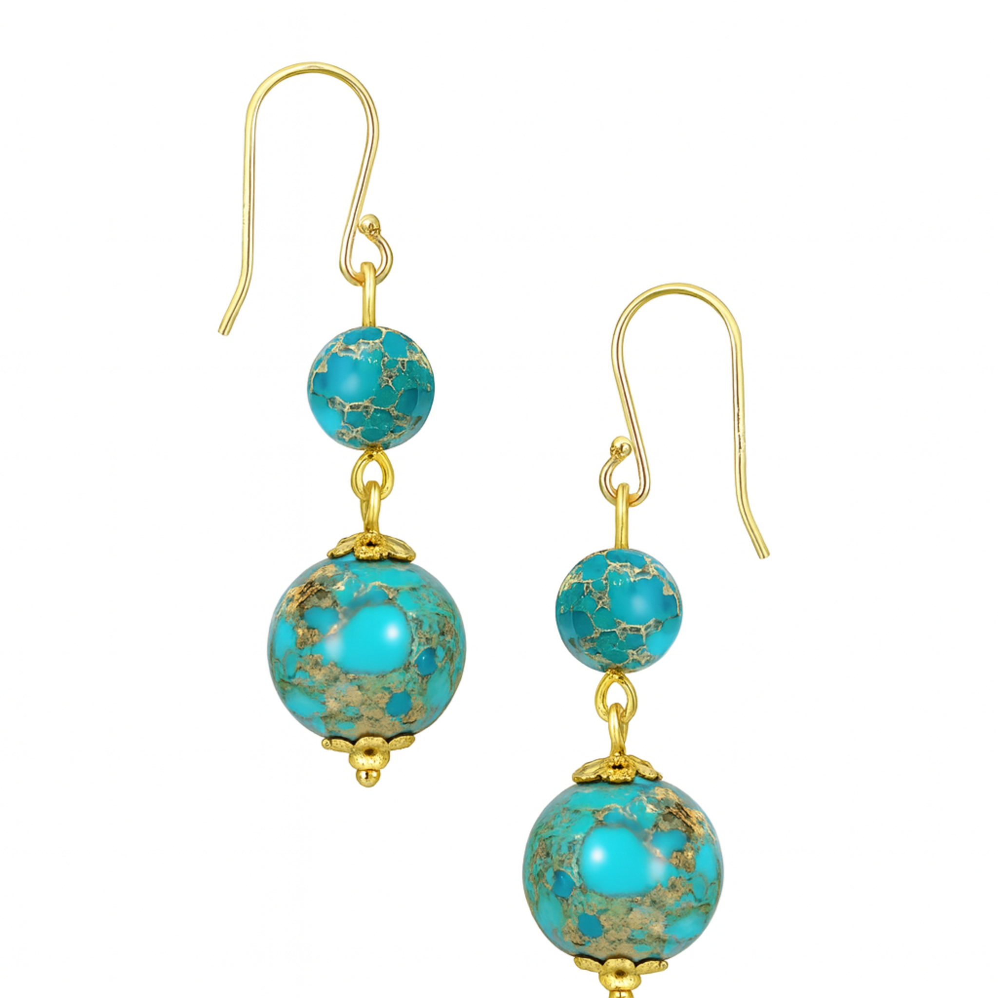 Golden Serenity Imperial Jasper Earrings