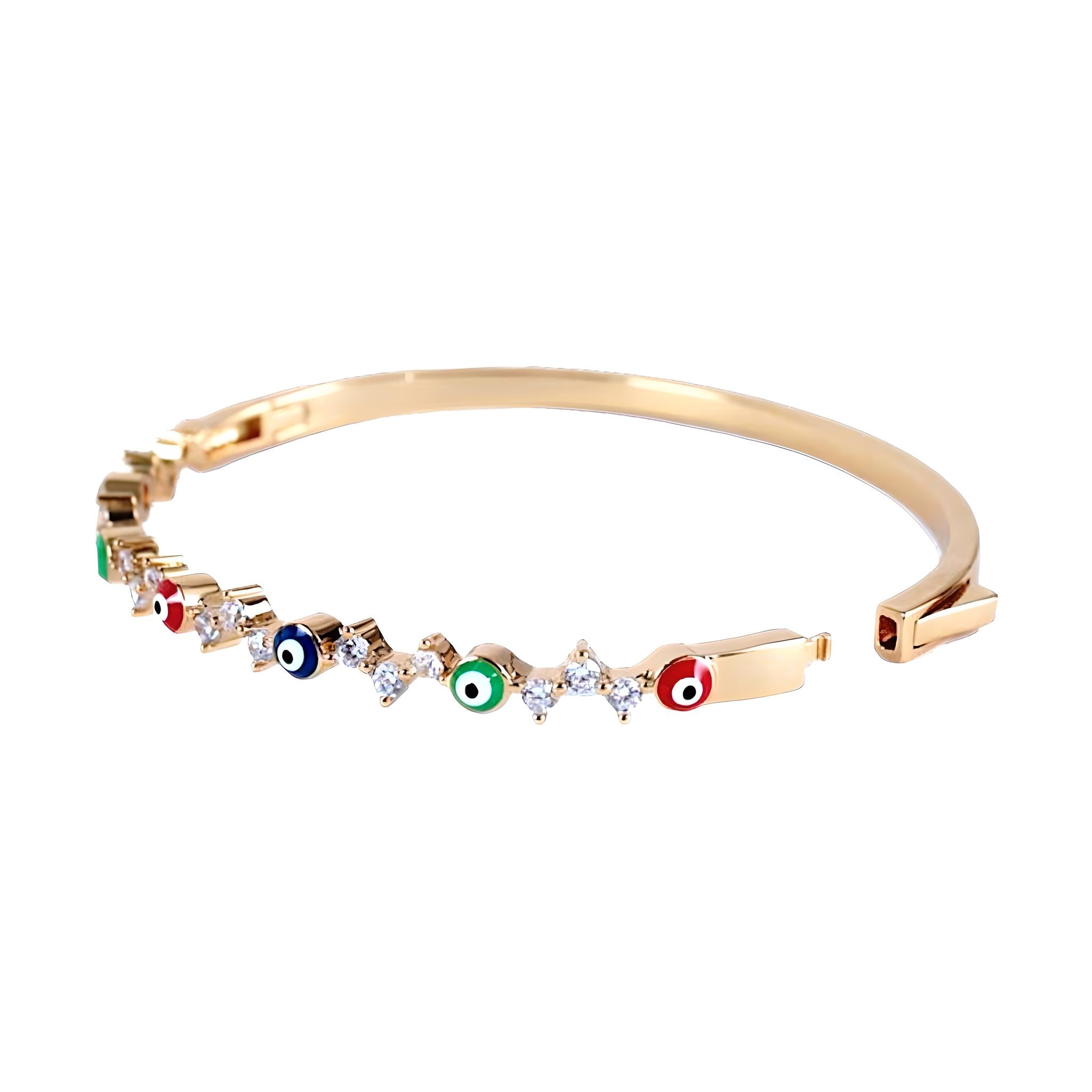 Multi Evil Eye CZ Bangle