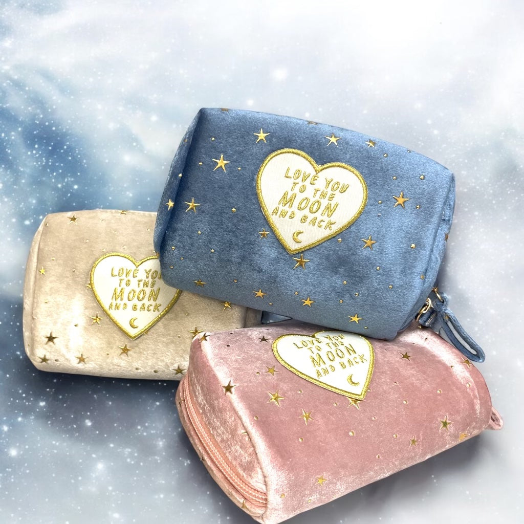 Moon & Back Mini Velvet Cosmetic Pouch