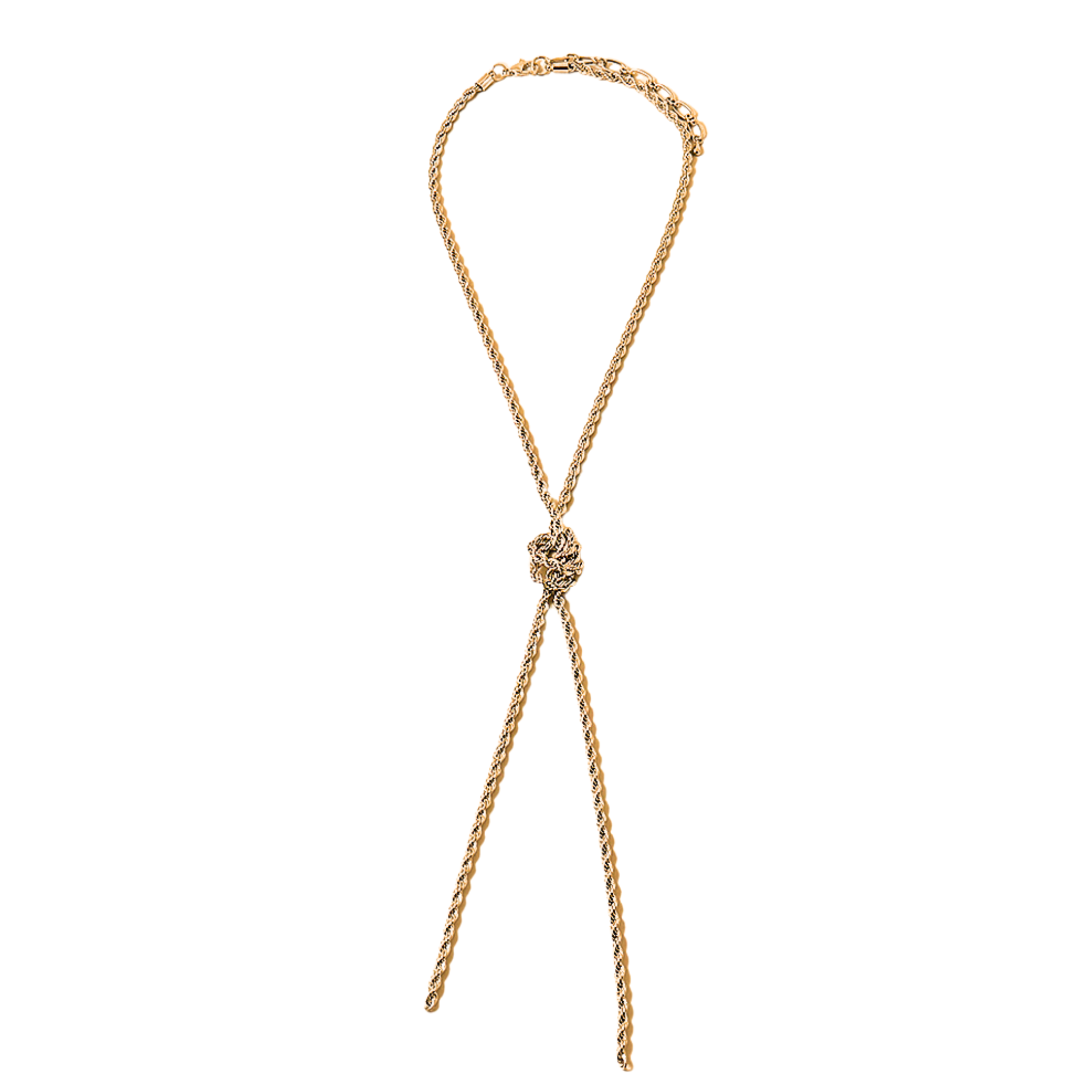 Gold Twist Chain Knot Necklace