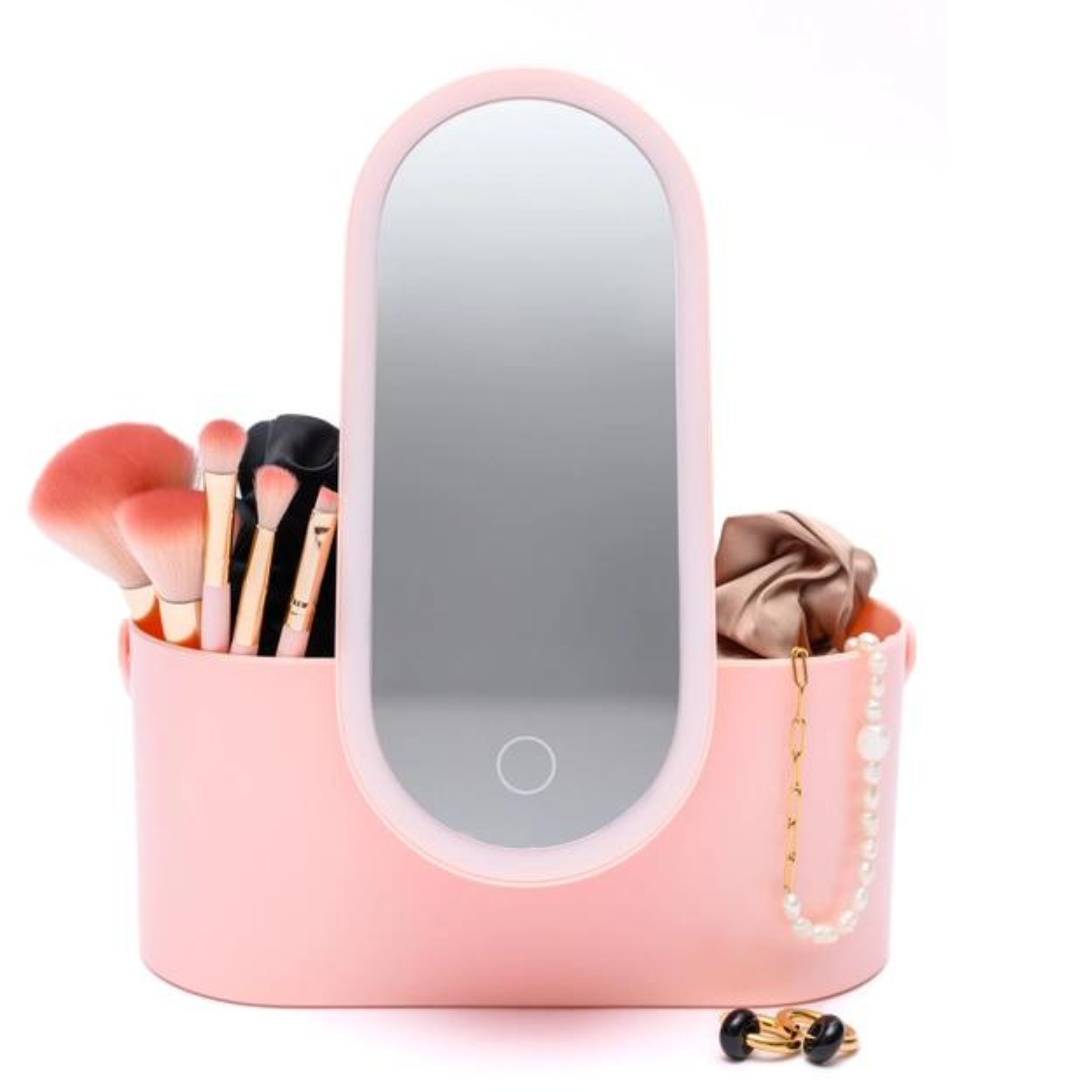 Portable Beauty Storage with LED Mirror