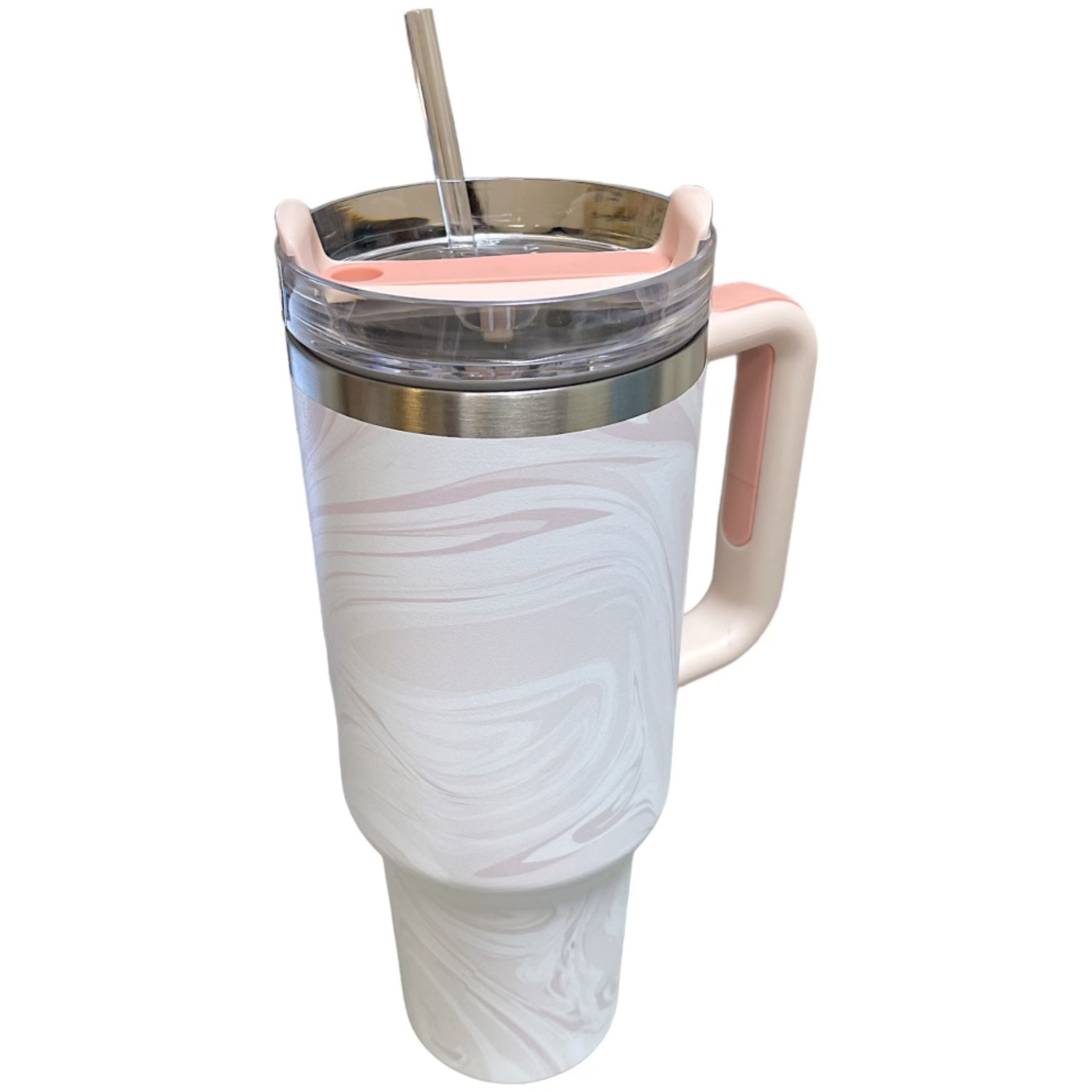 40 oz Stainless Steel Tumbler in Marbled Mauve