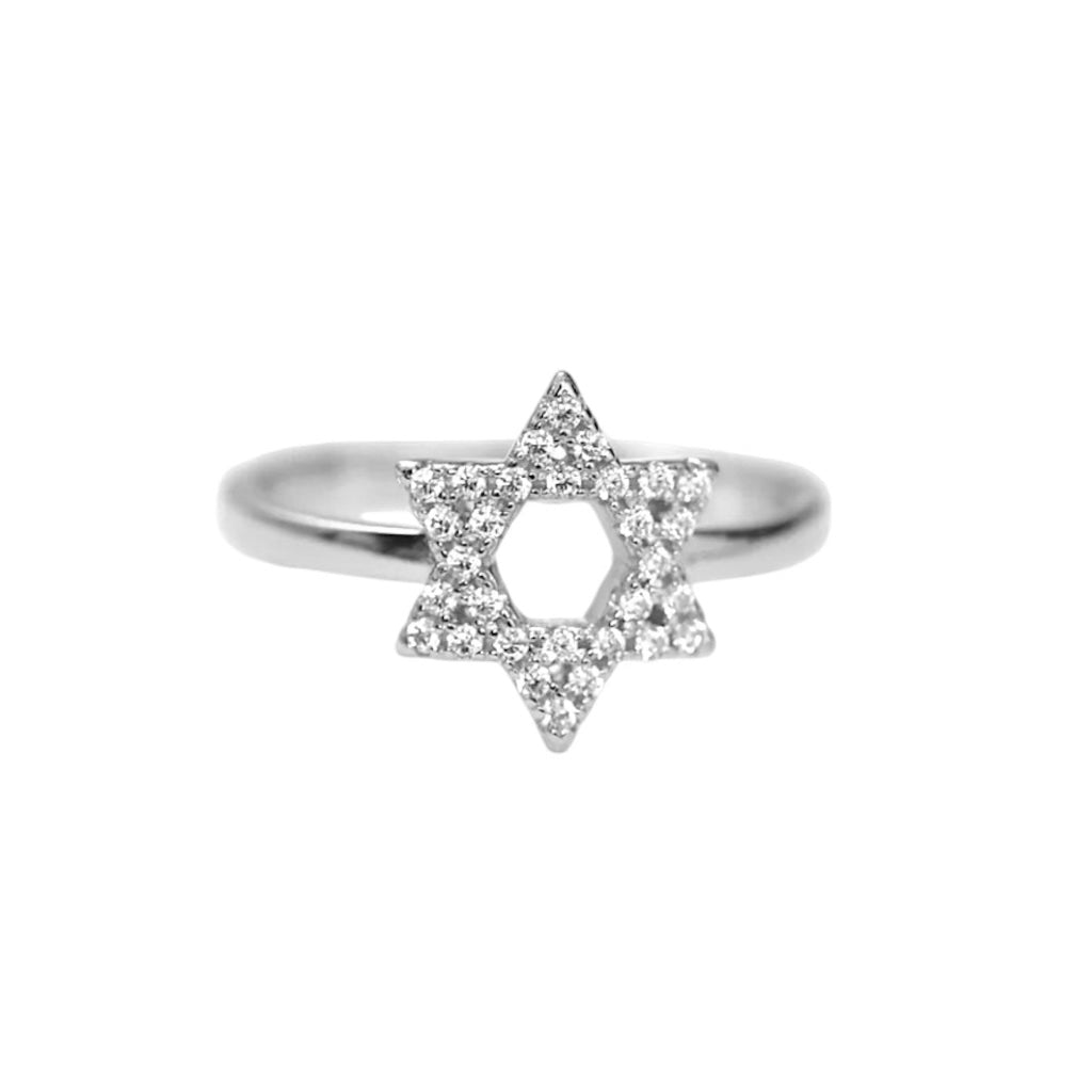 Jewish Star CZ Ring